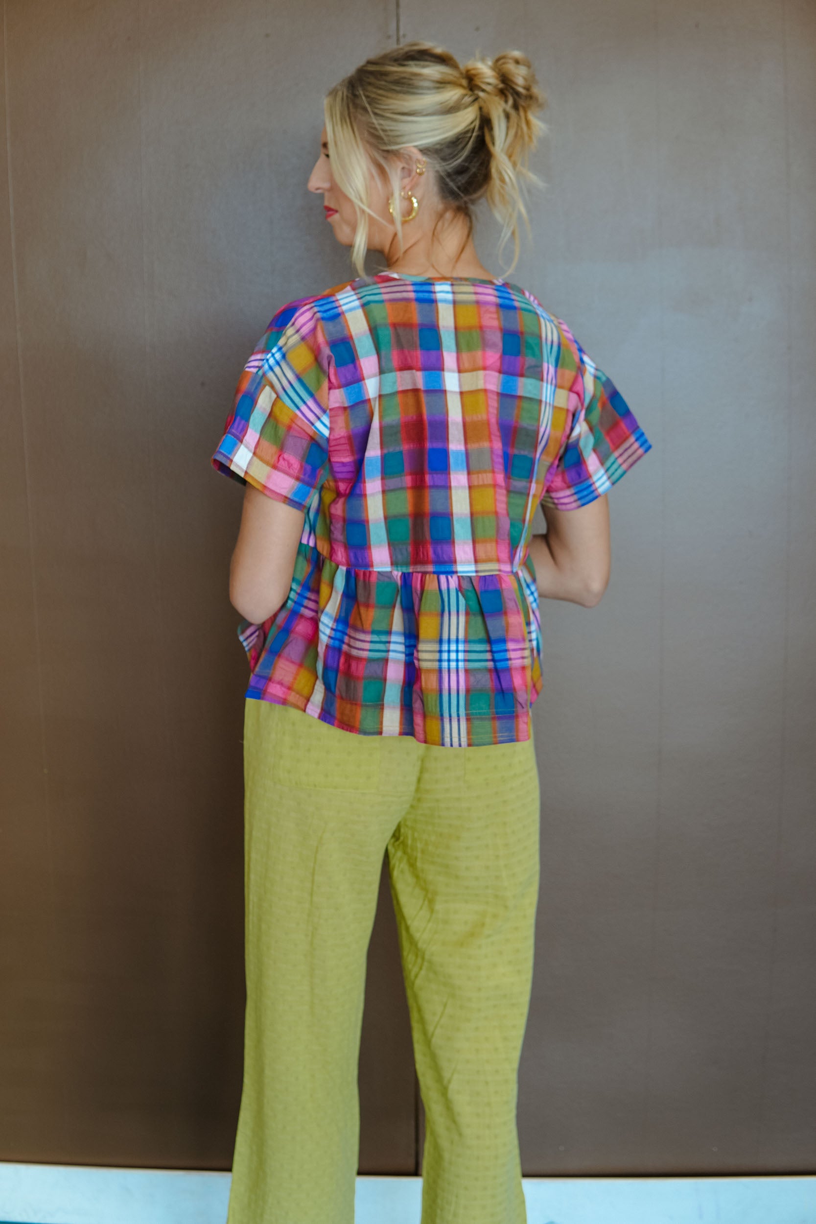 Quite the Charmer Plaid Top - Multi