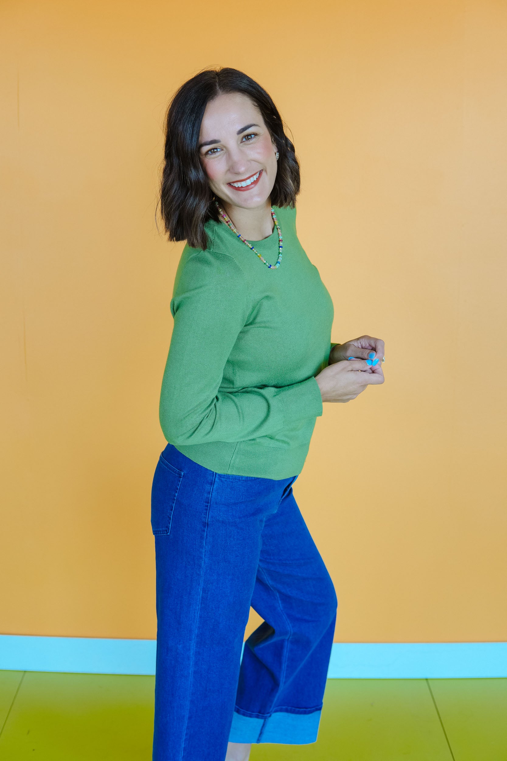 [Ellevate Basic] Lydia Luxe Crew Neck Sweater