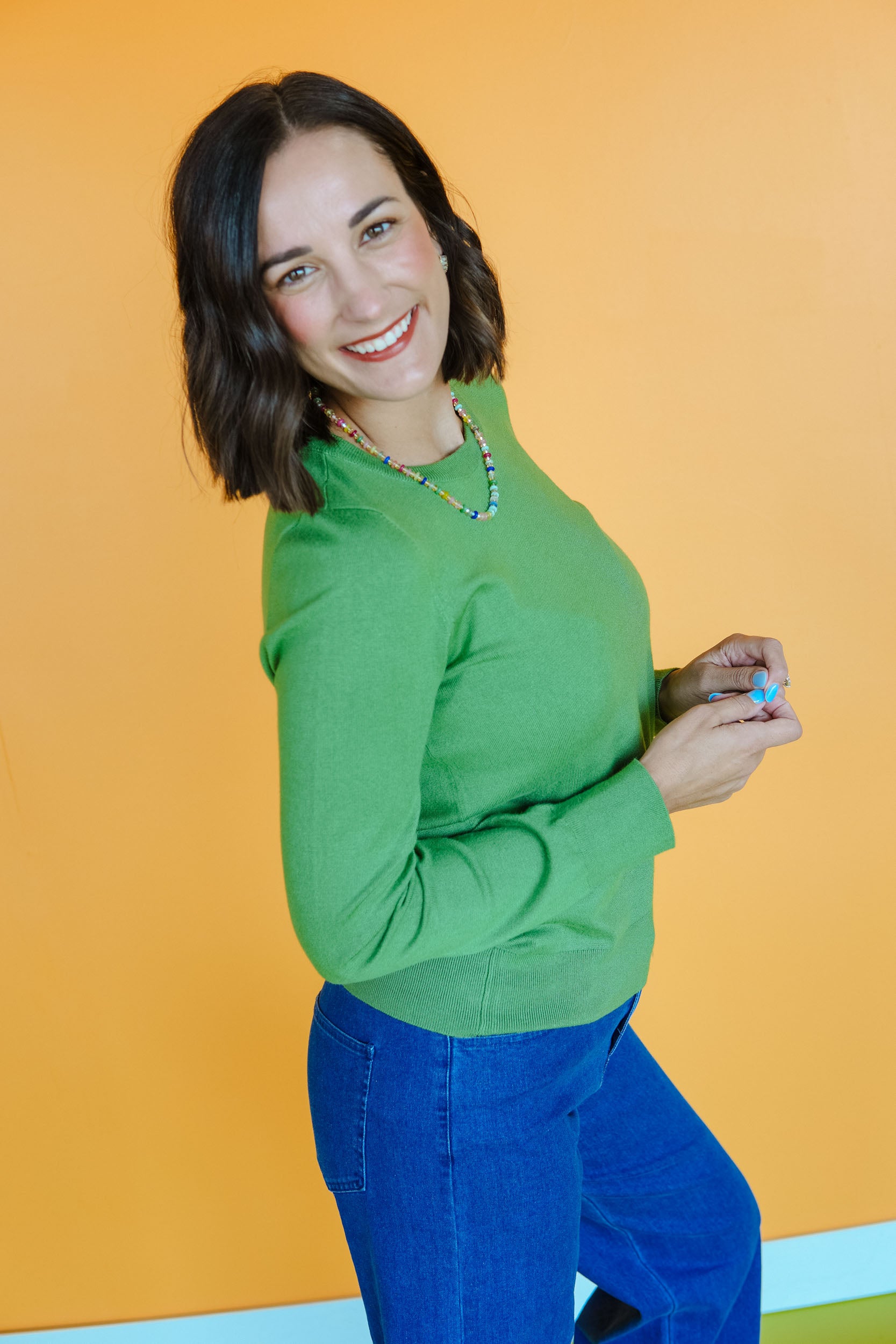[Ellevate Basic] Lydia Luxe Crew Neck Sweater