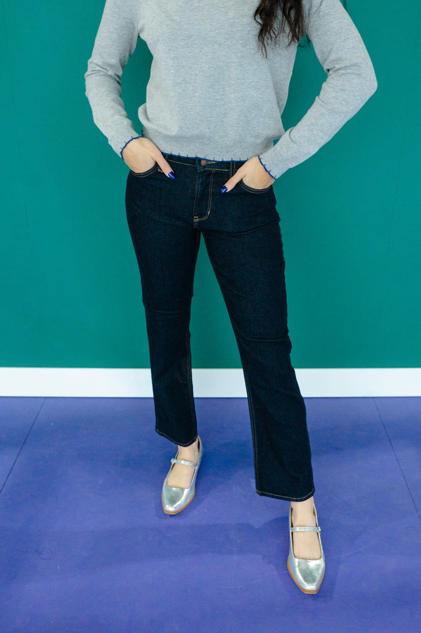 Miller Mid Rise Straight Jeans - Dark Wash