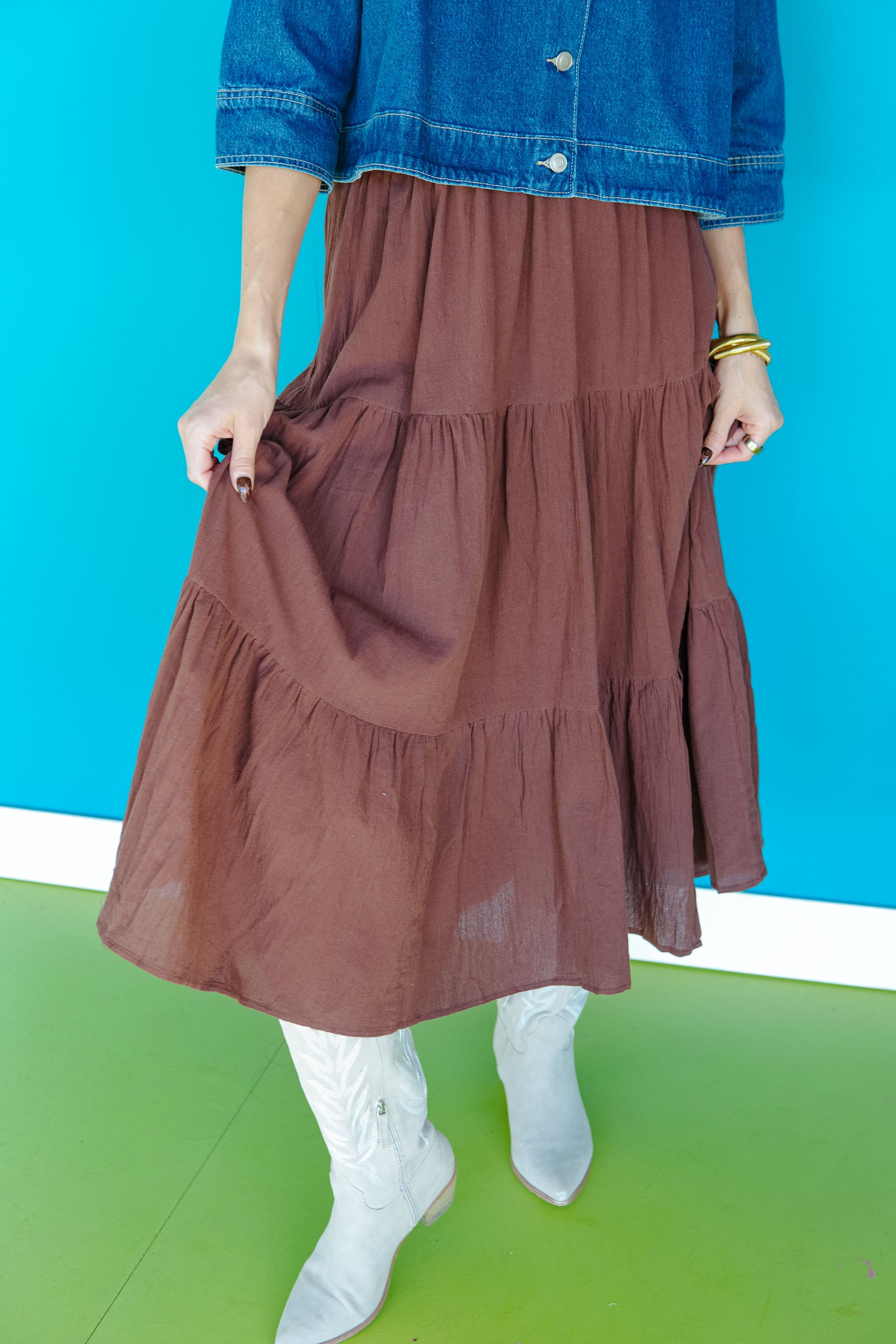 Autumn On My Mind Maxi Skirt - Rose Brown / Coffee
