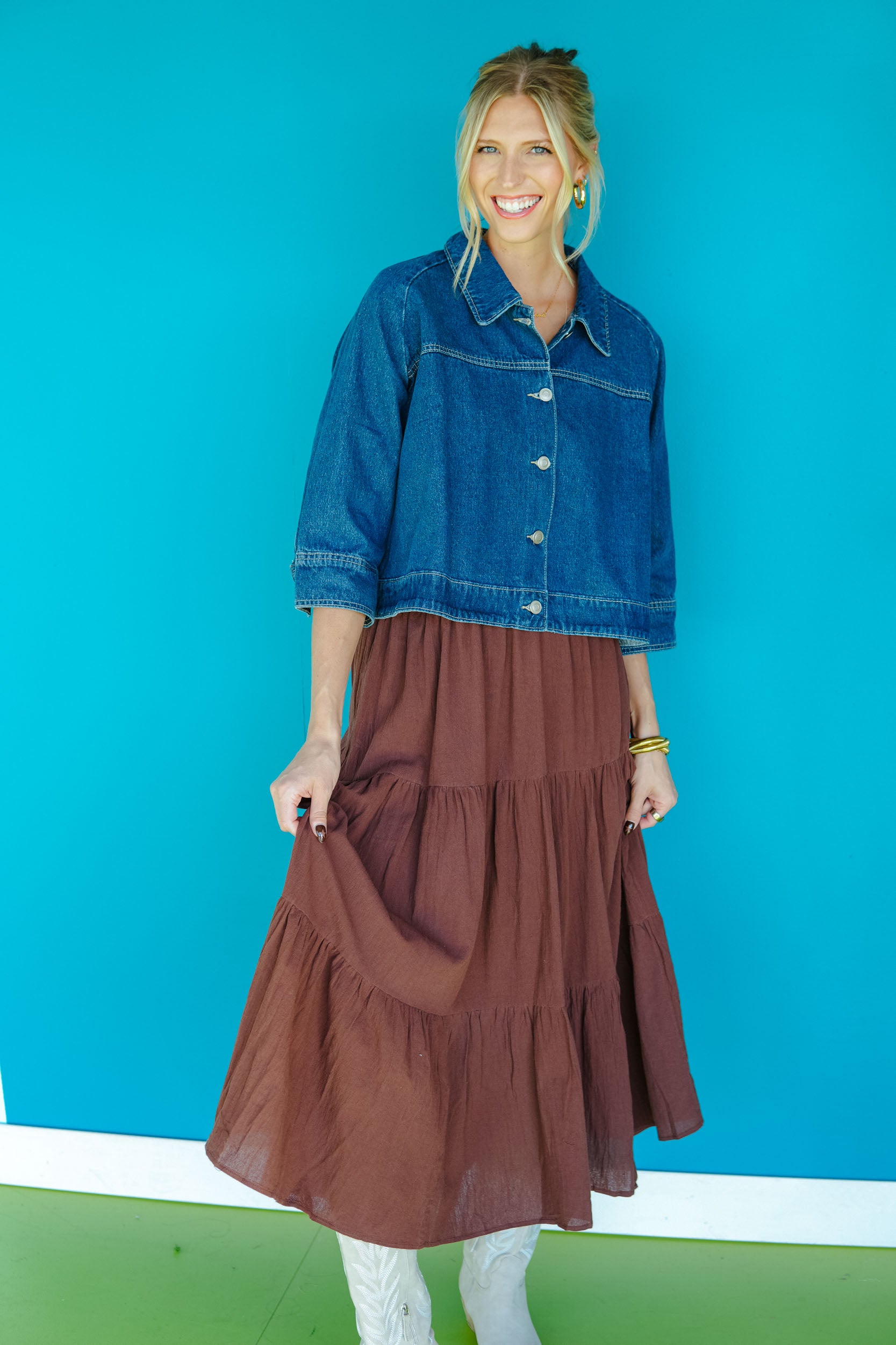 Autumn On My Mind Maxi Skirt - Rose Brown / Coffee