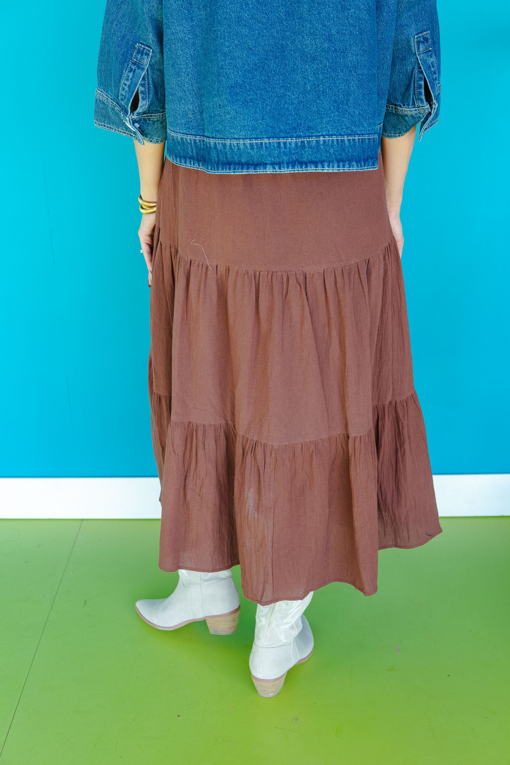 Autumn On My Mind Maxi Skirt - Rose Brown / Coffee