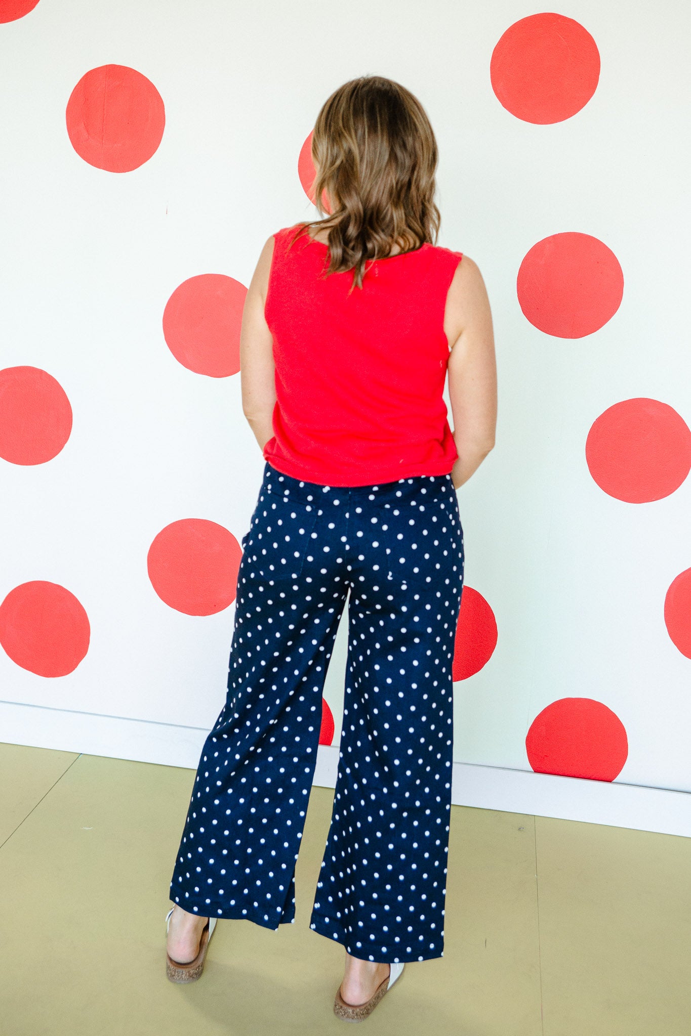 Dottie Wide Leg Pants - Navy