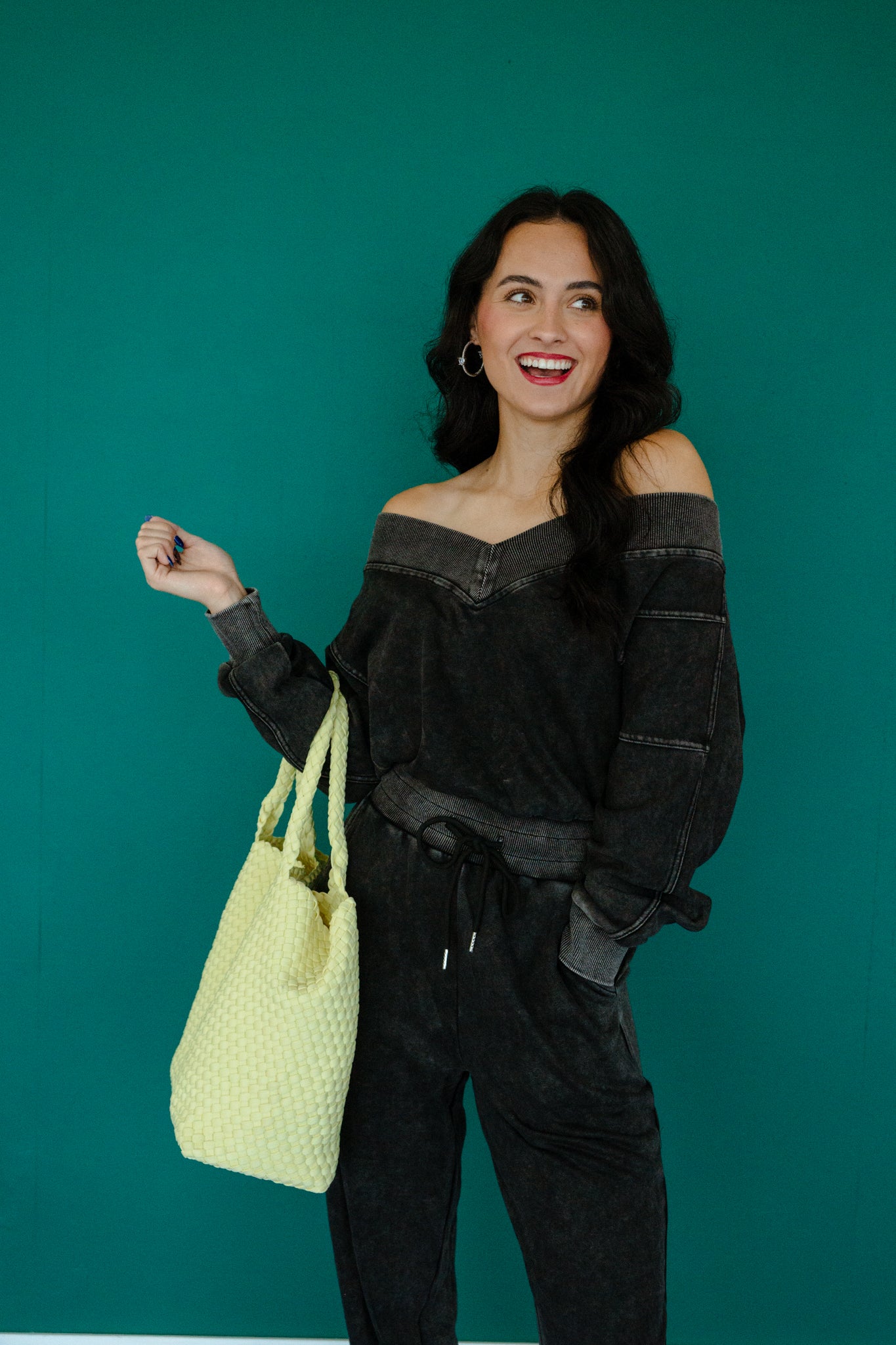 Angie Long Sleeve Jumpsuit - Black