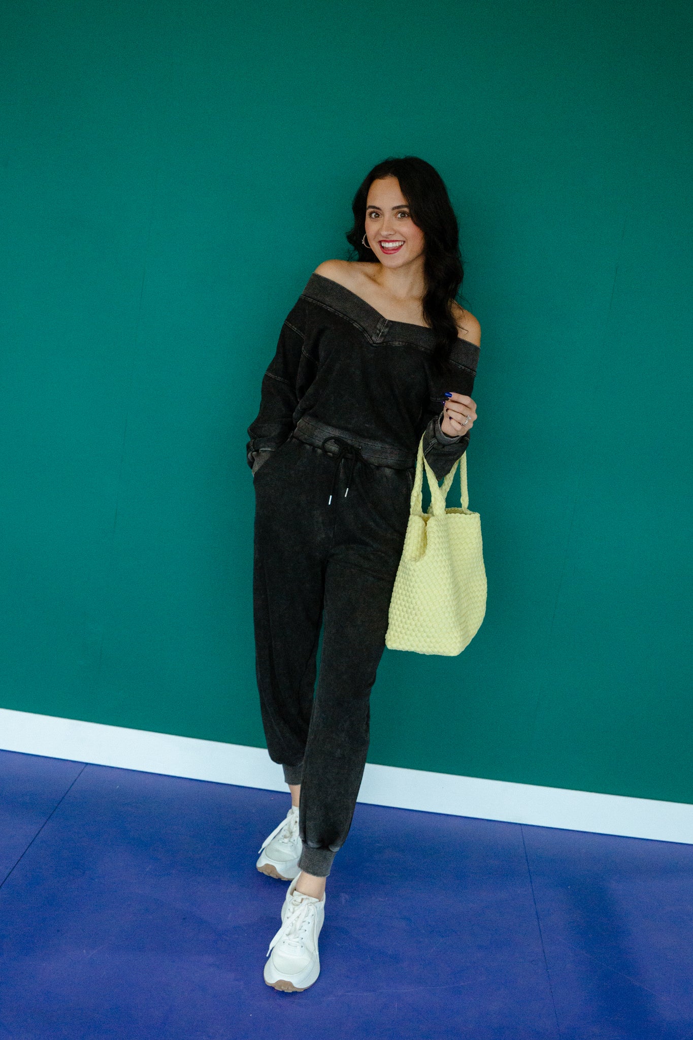 Angie Long Sleeve Jumpsuit - Black