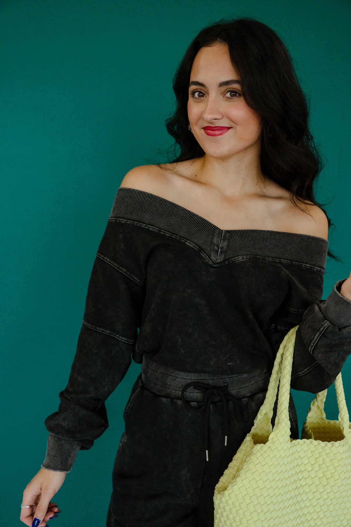 Angie Long Sleeve Jumpsuit - Black