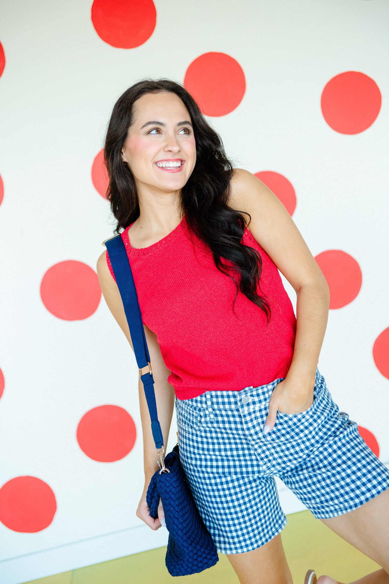 Kinsley Knit Tank - Cool Red