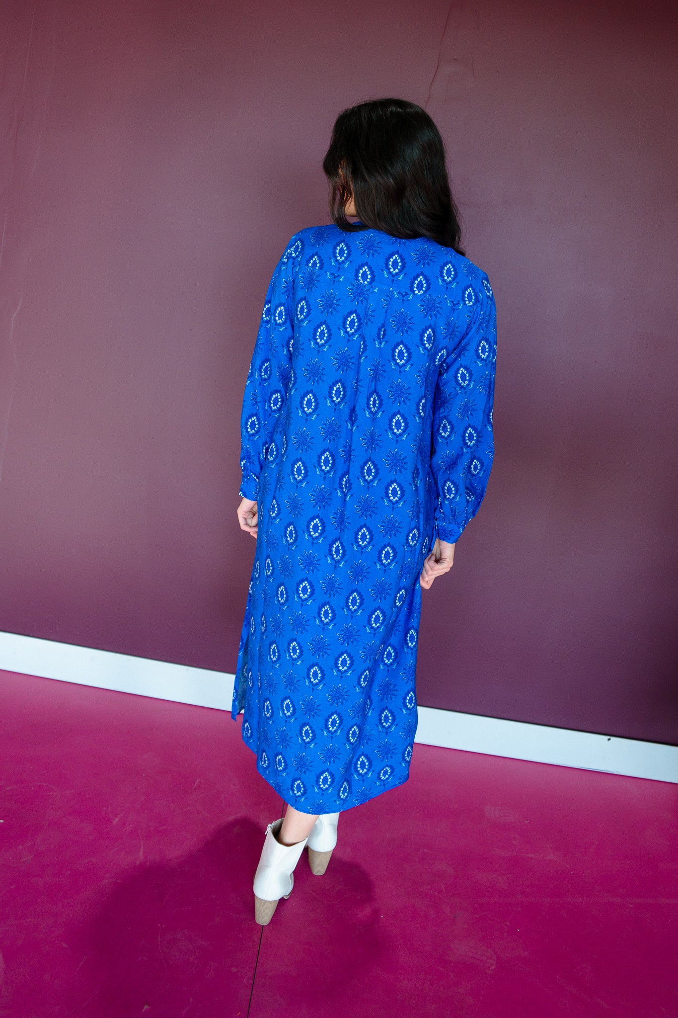 Hadleigh Midi Dress - Bright Blue