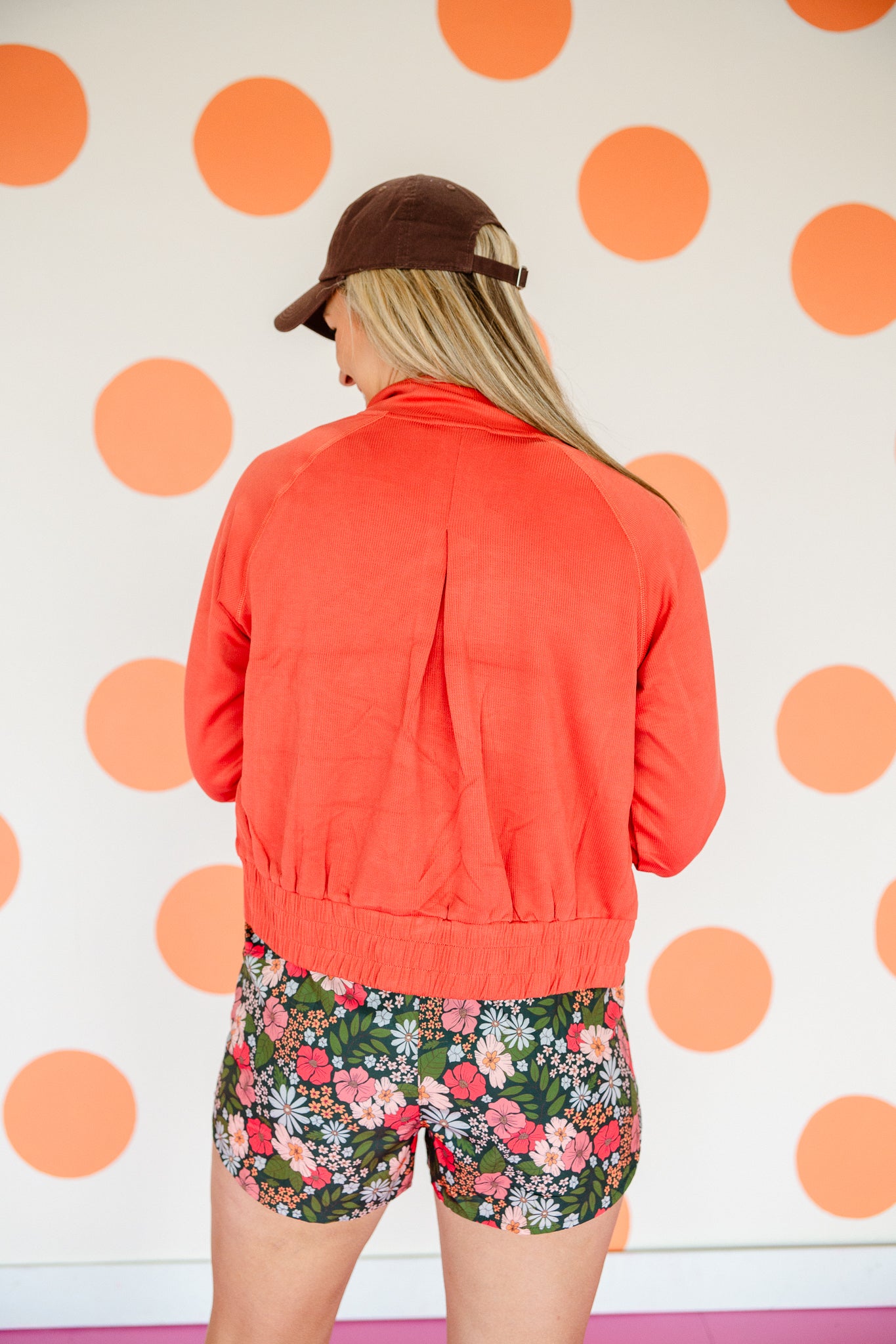 Corine Ribbed Zip Jacket - Muted Coral