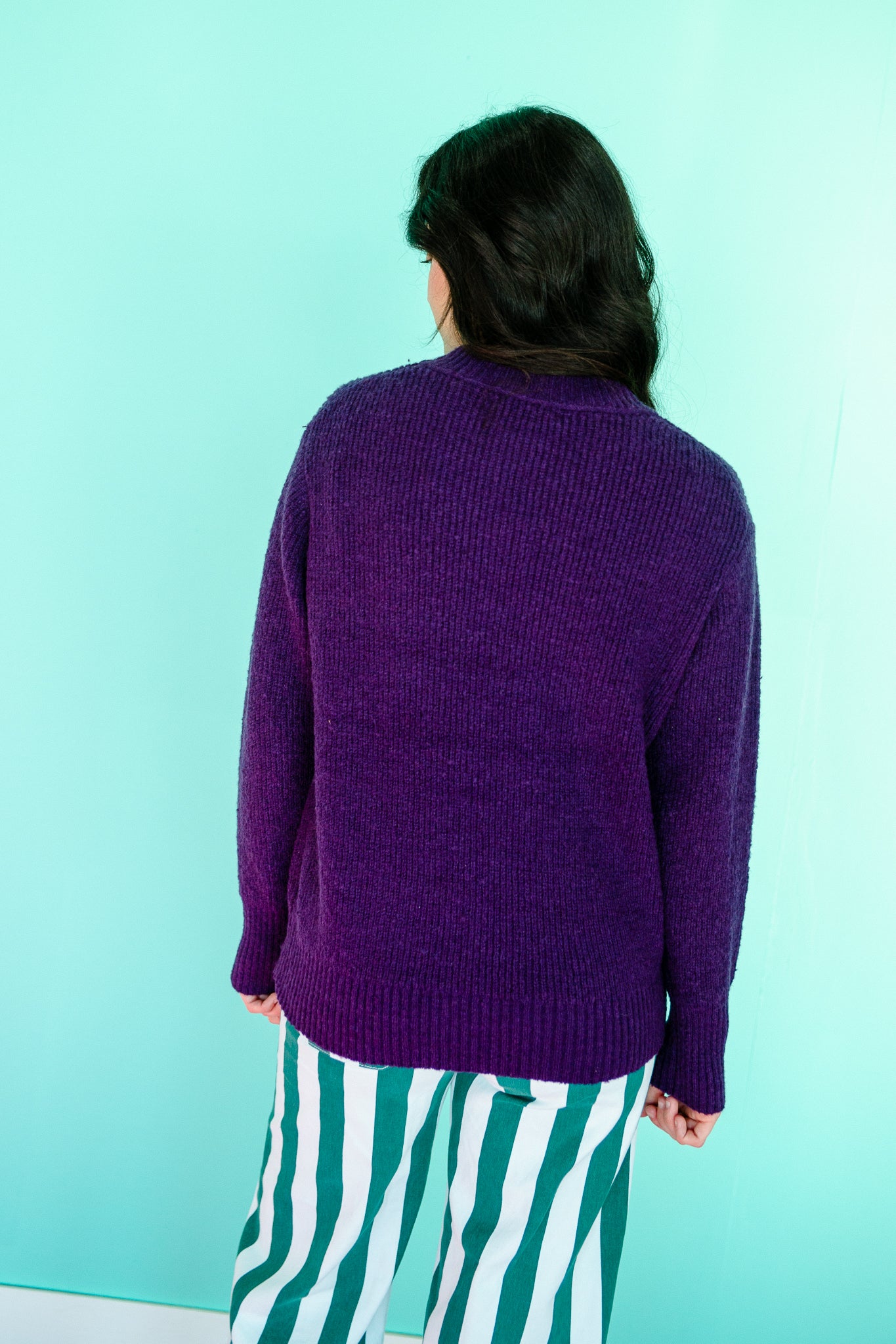 Roma Ribbed Sweater - Royal Purple