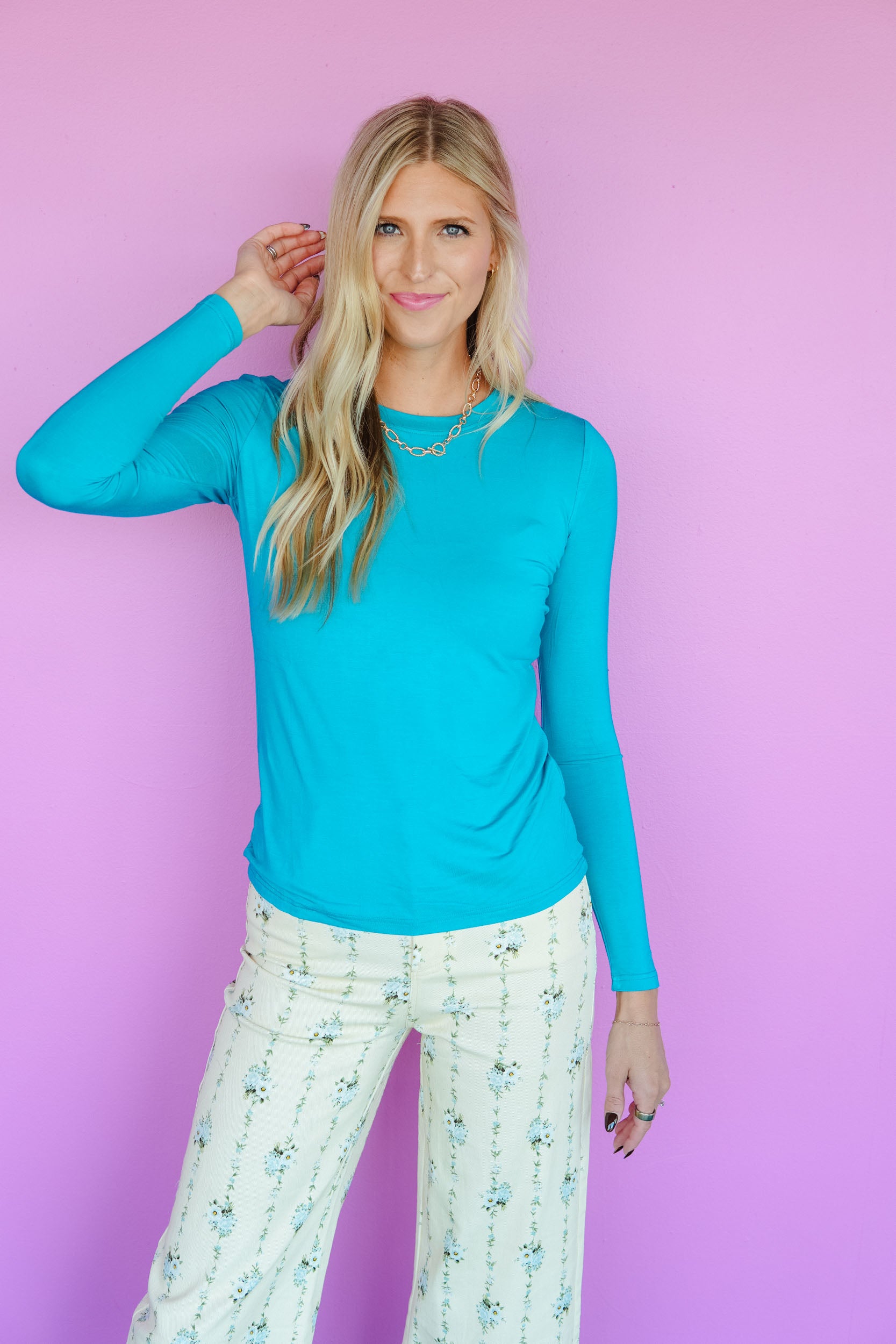 [Ellevate Basic] Mary Basic Long Sleeve Tee