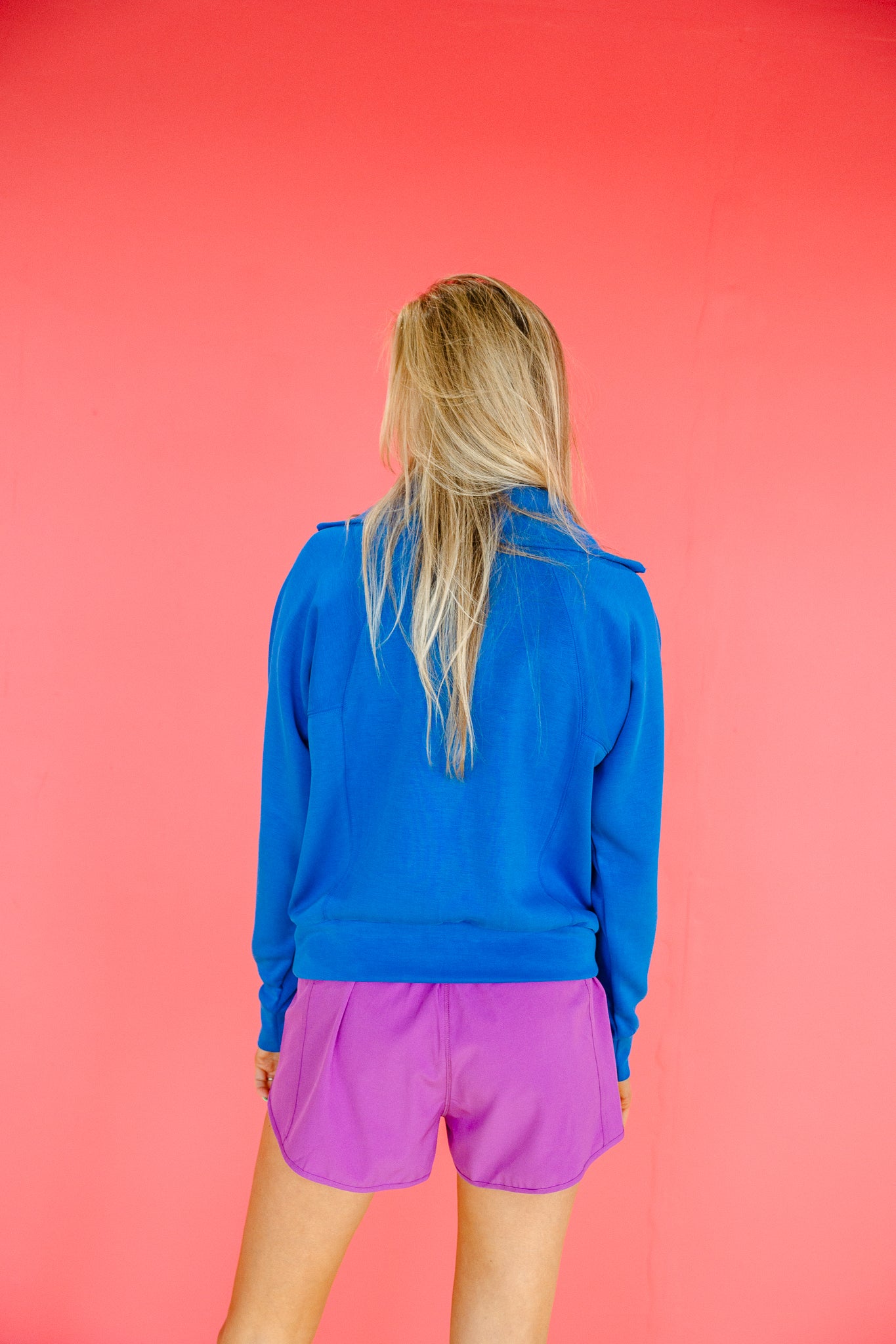 Luna Scuba Half Zip Pullover - Bright Blue/Cornflower