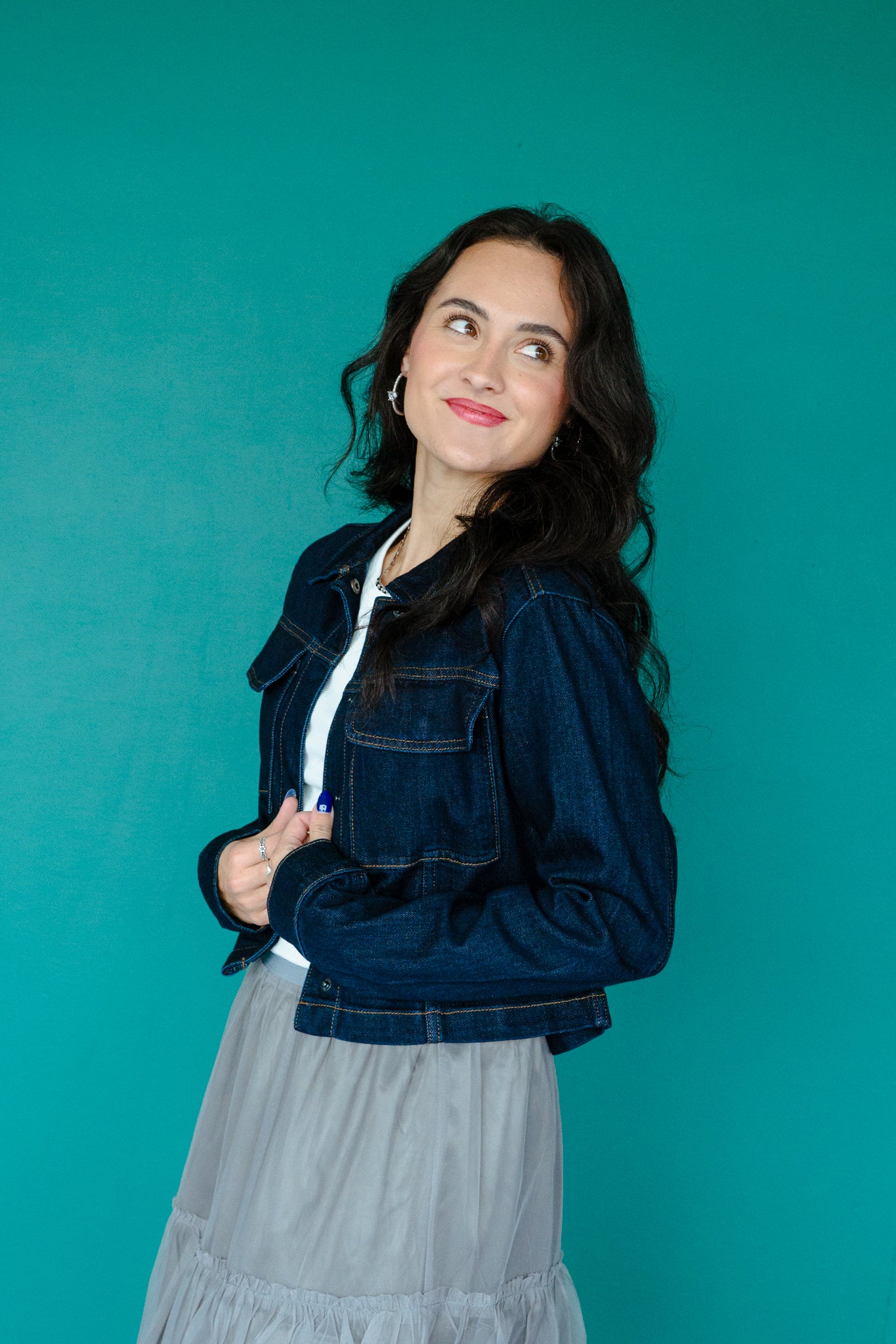 Bianca Denim Jacket - Dark Wash