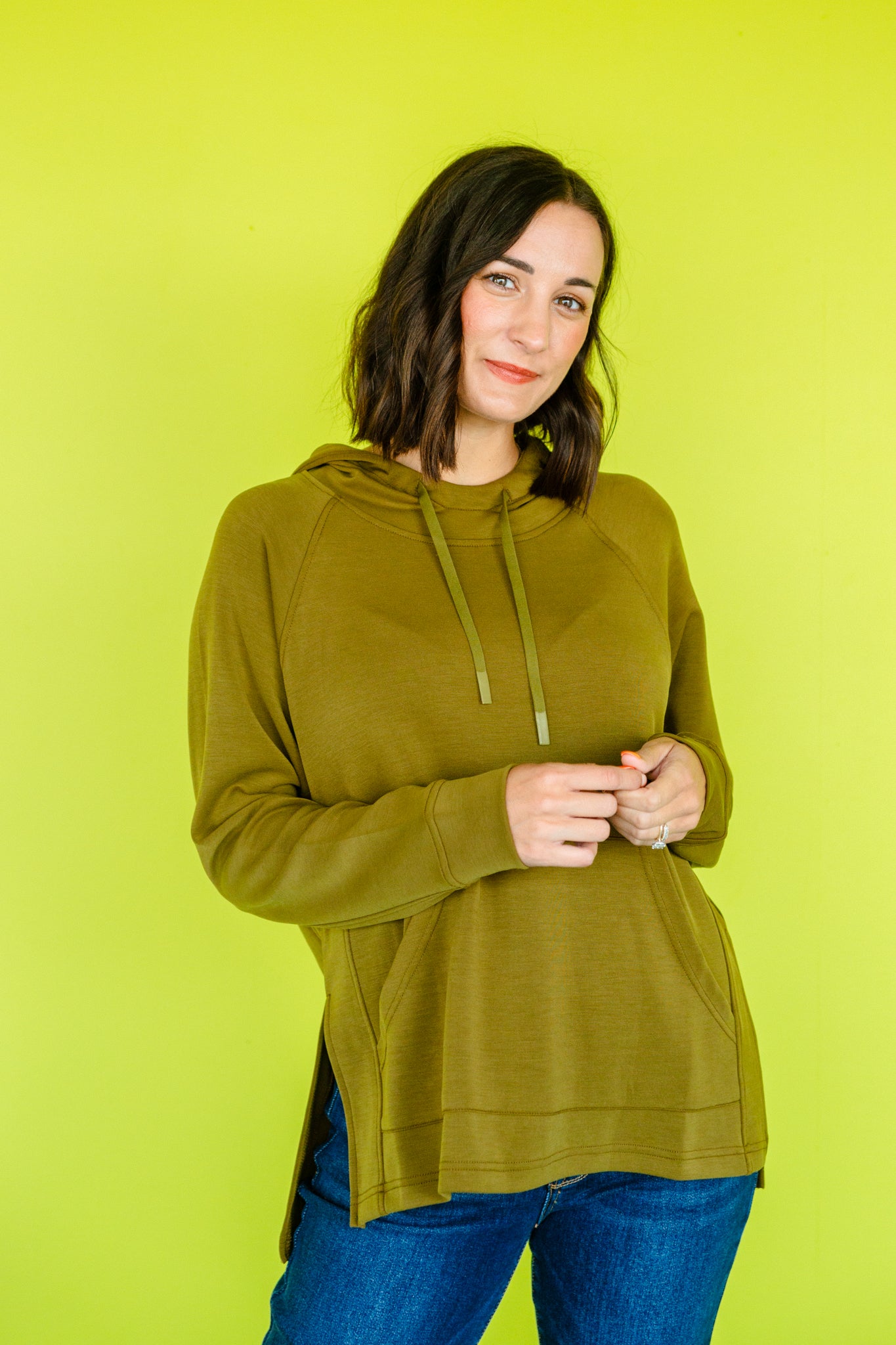 Janaya Lightweight Hoodie - Moss