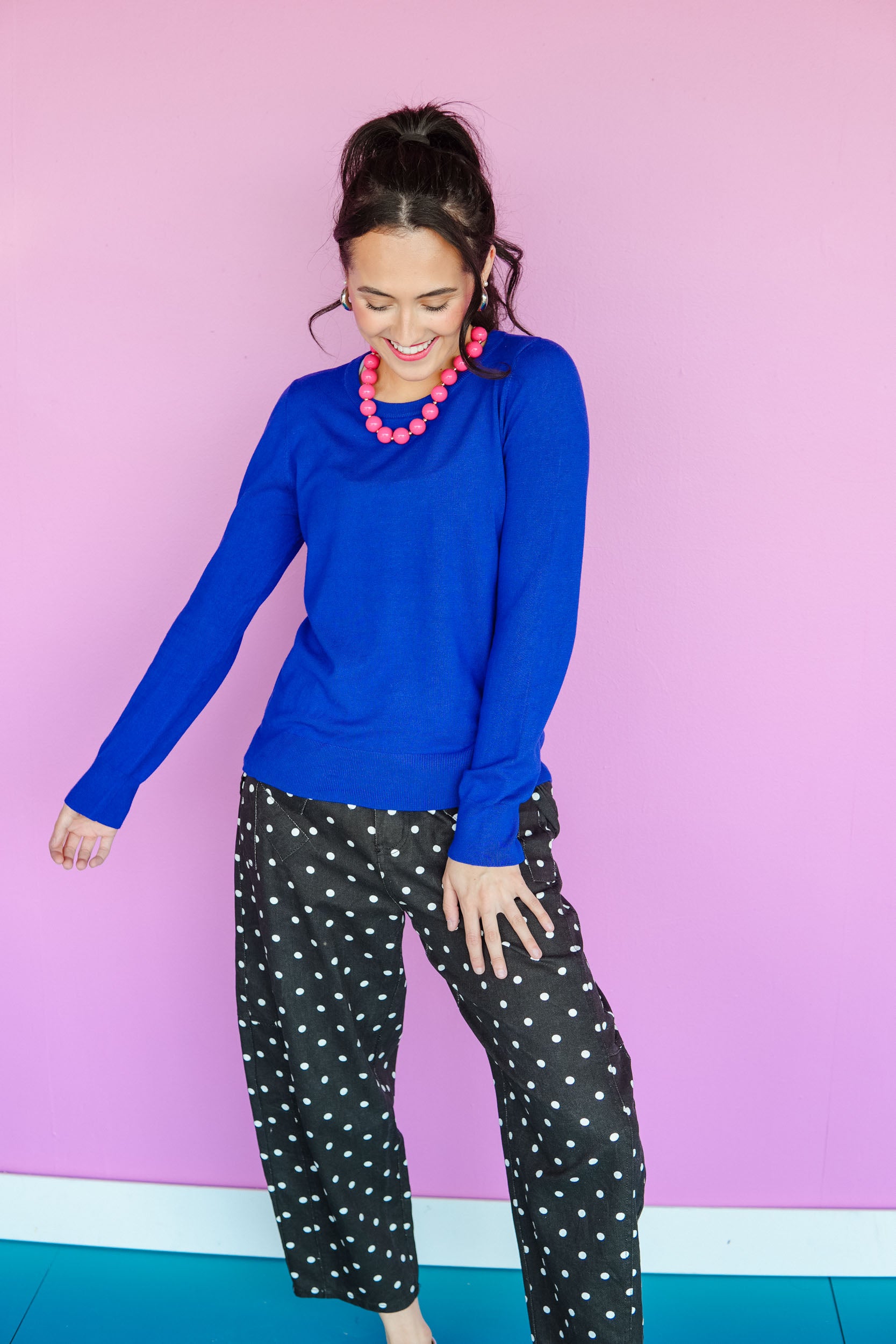 [Ellevate Basic] Lydia Luxe Crew Neck Sweater