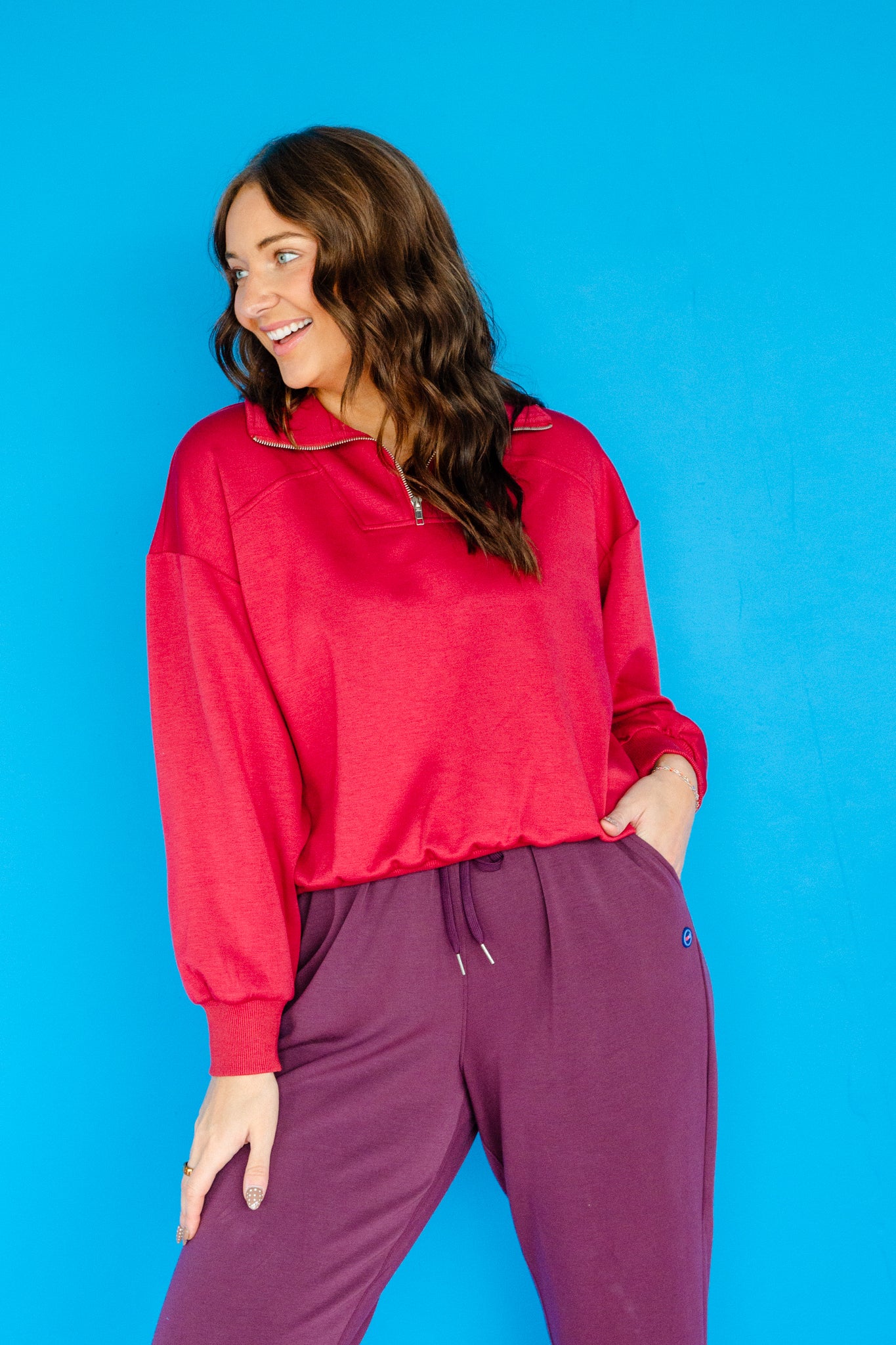 Nelly Quarter Zip Pullover