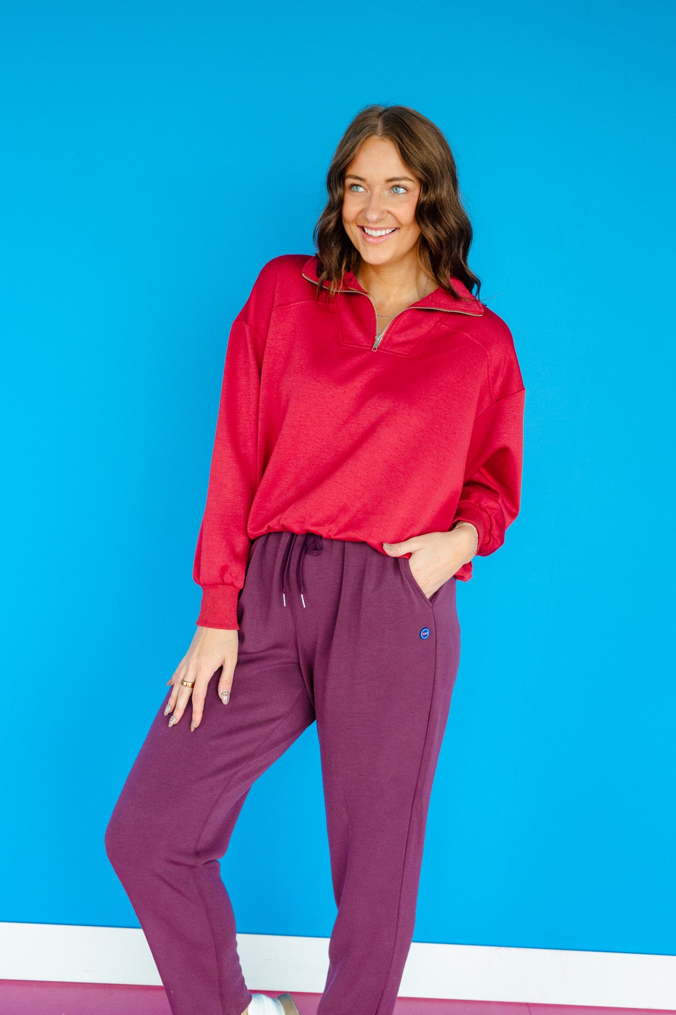 Nelly Quarter Zip Pullover