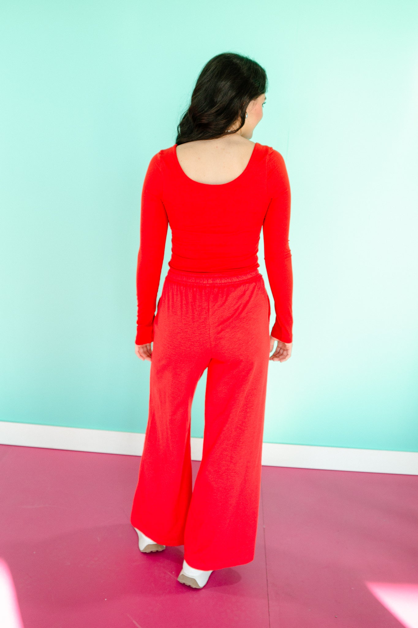 Minnie Round Neck Top - True Red