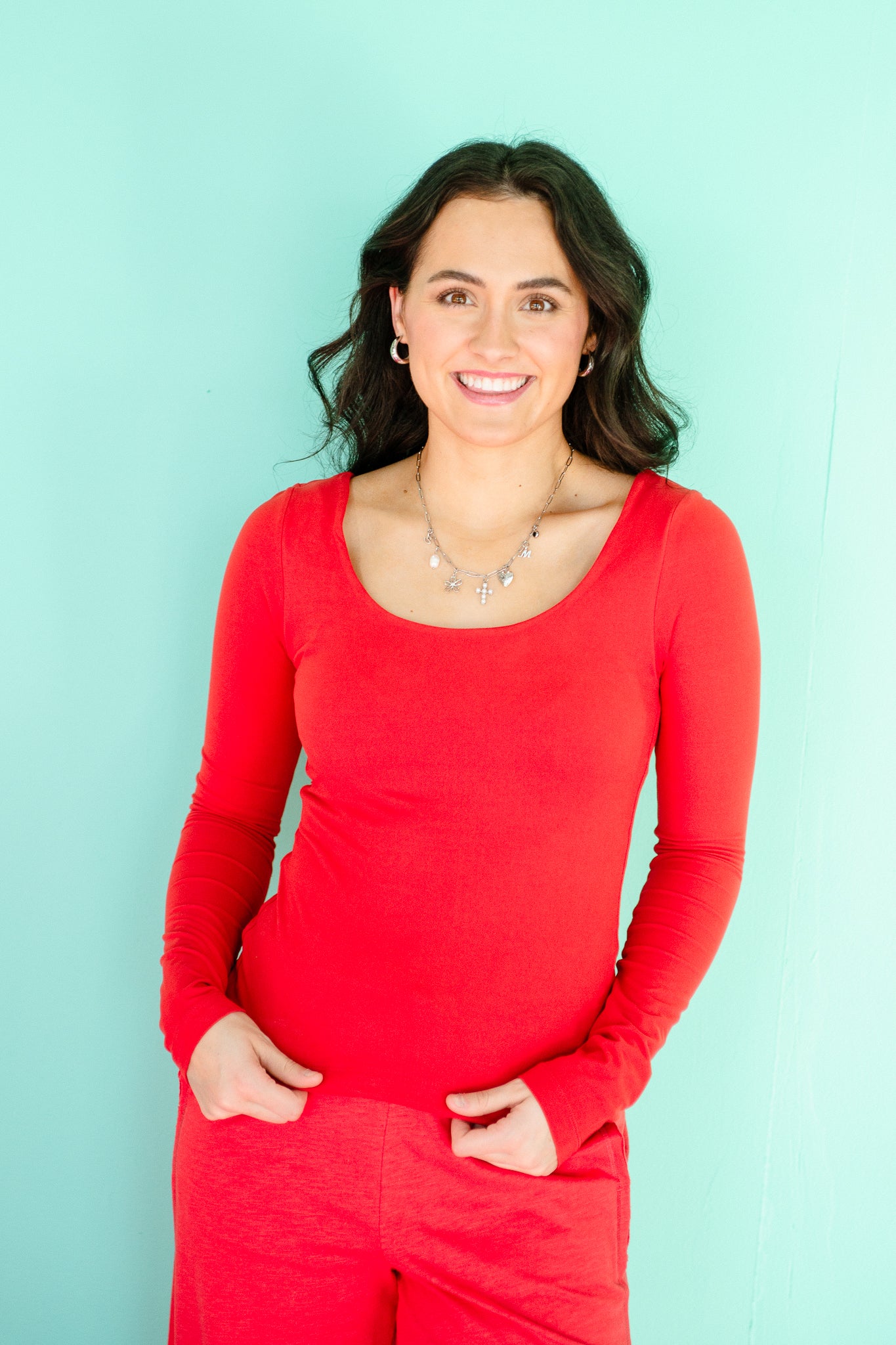 Minnie Round Neck Top - True Red