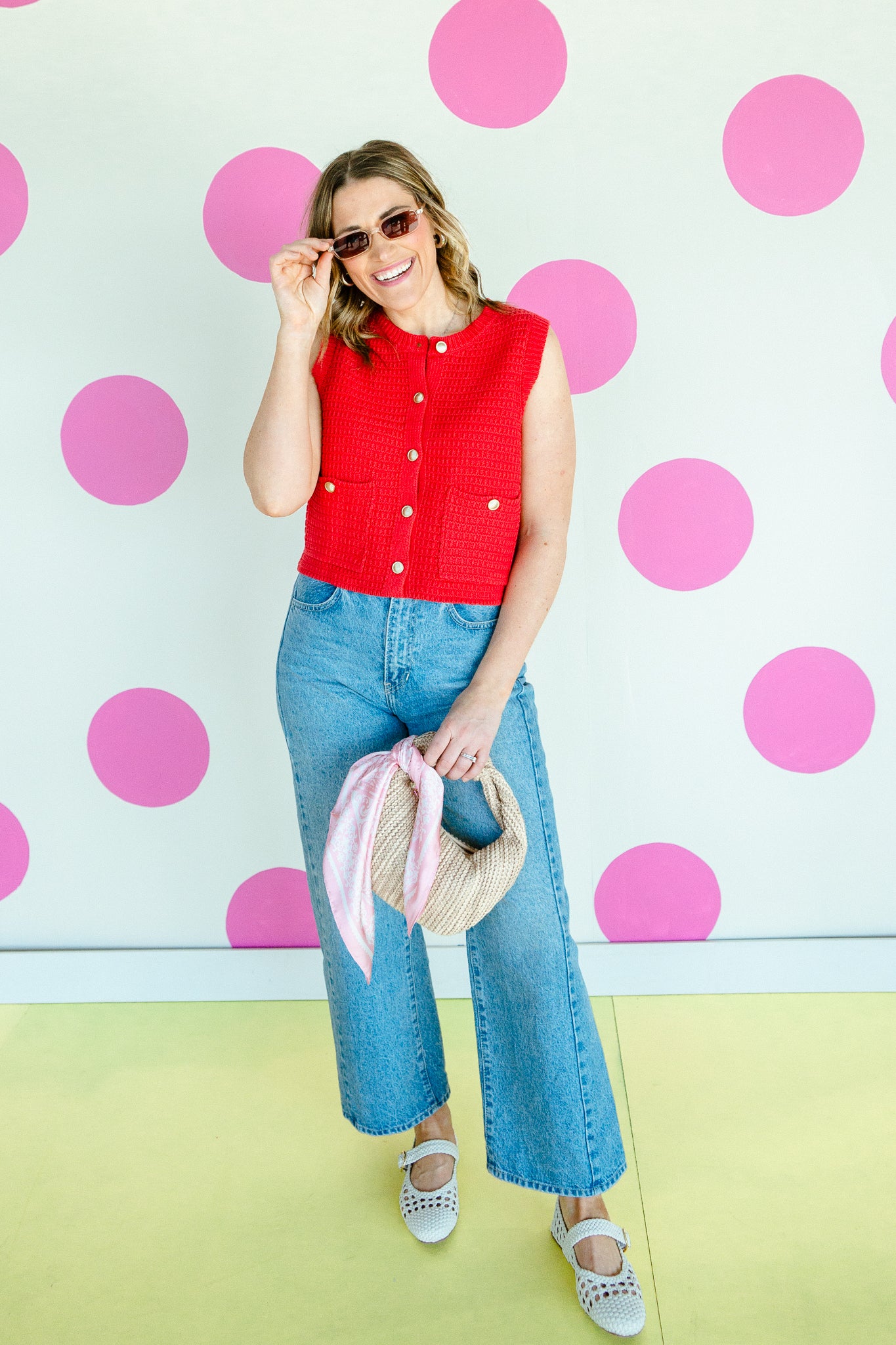 Kenna Textured Button Vest