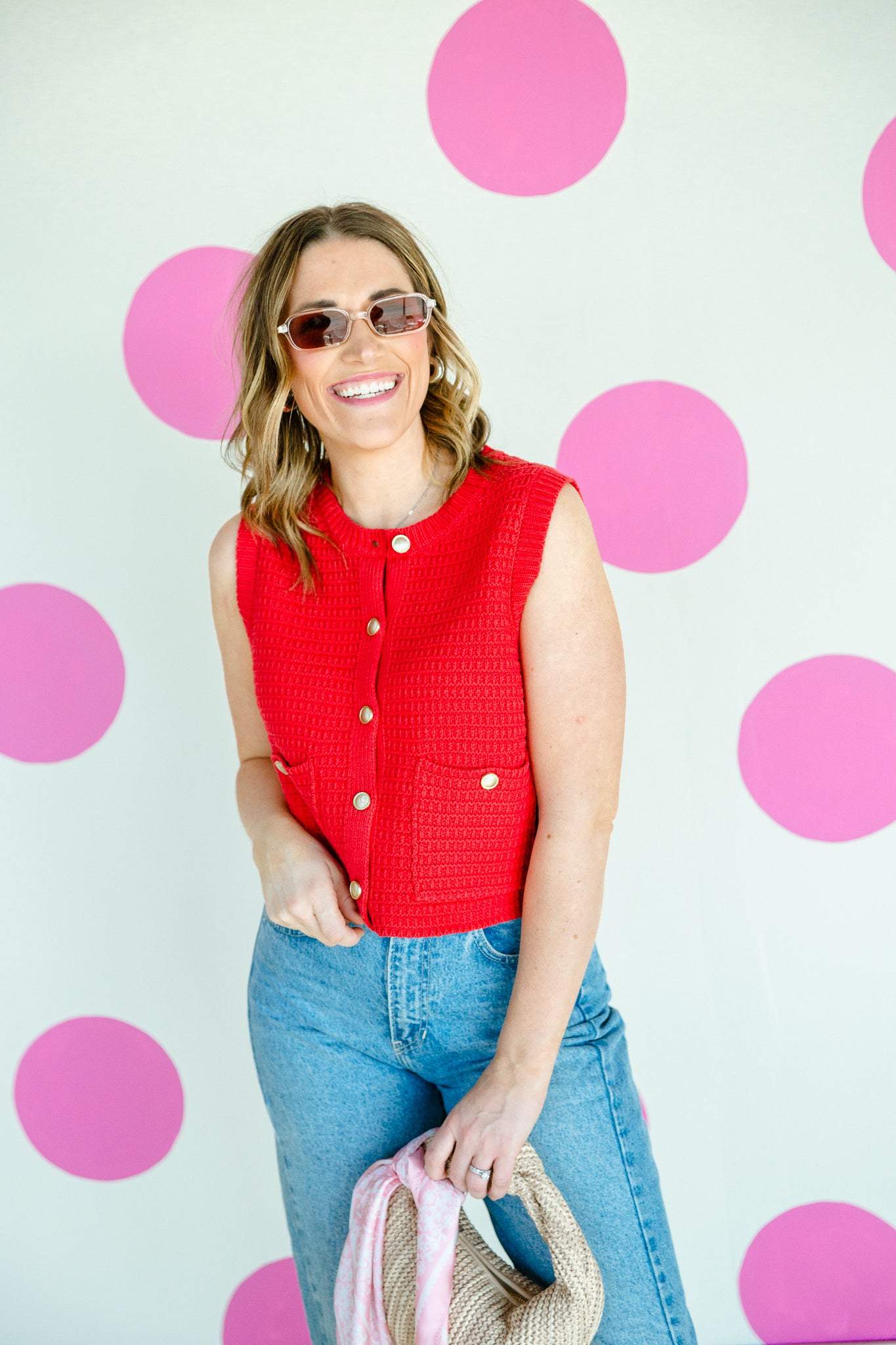 Kenna Textured Button Vest