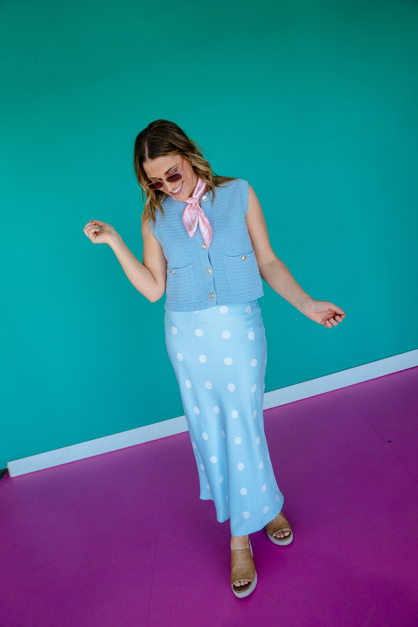 Diane Satin Midi Skirt