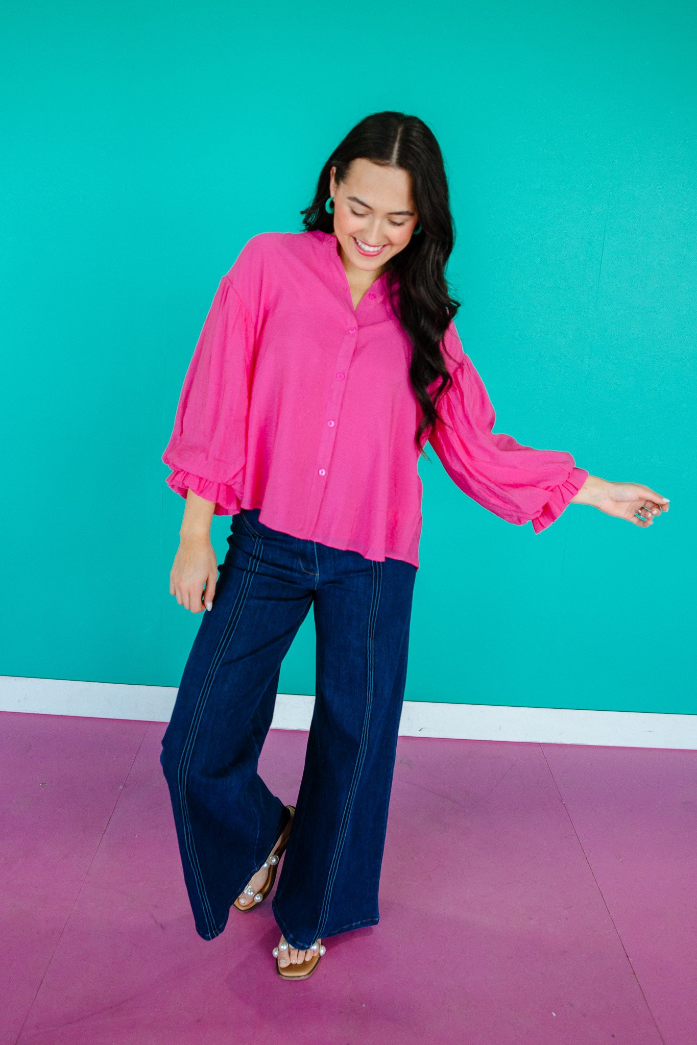 Weekend Vibes Button Up Blouse
