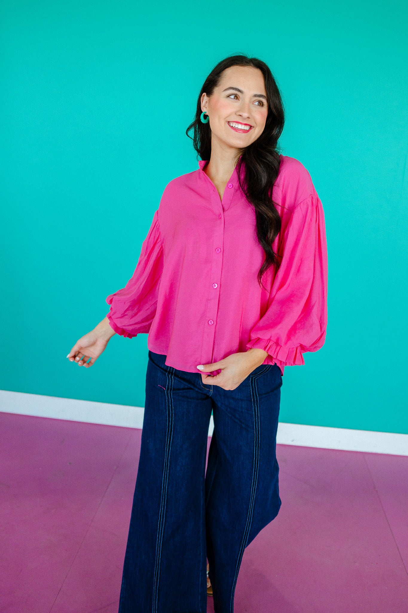 Weekend Vibes Button Up Blouse