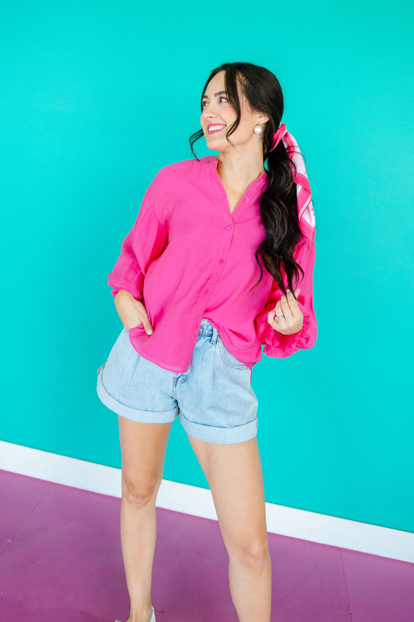 Weekend Vibes Button Up Blouse
