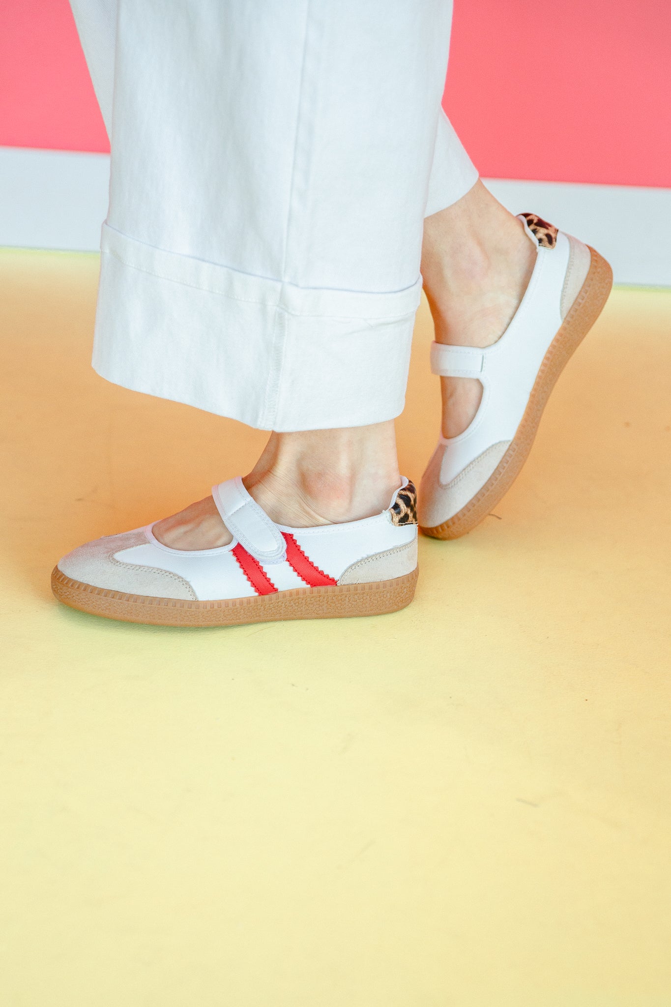 Brandy Striped Flats - Cool Neutral