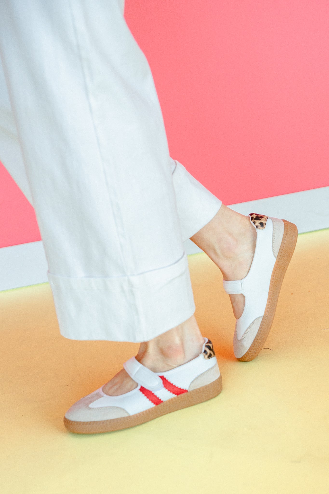 Brandy Striped Flats - Cool Neutral