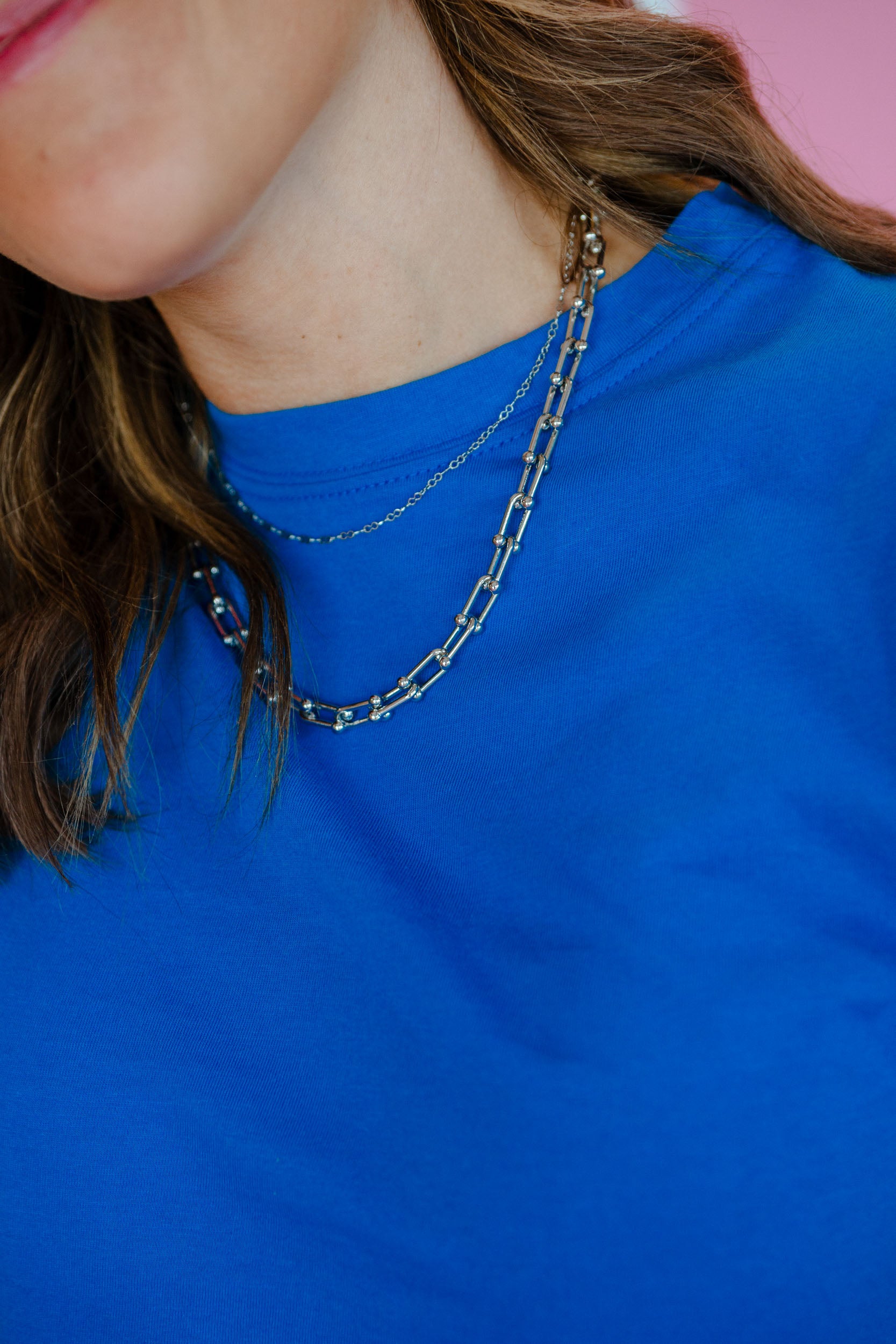 [Treasure Jewels] Link Up Chain Necklace - Silver