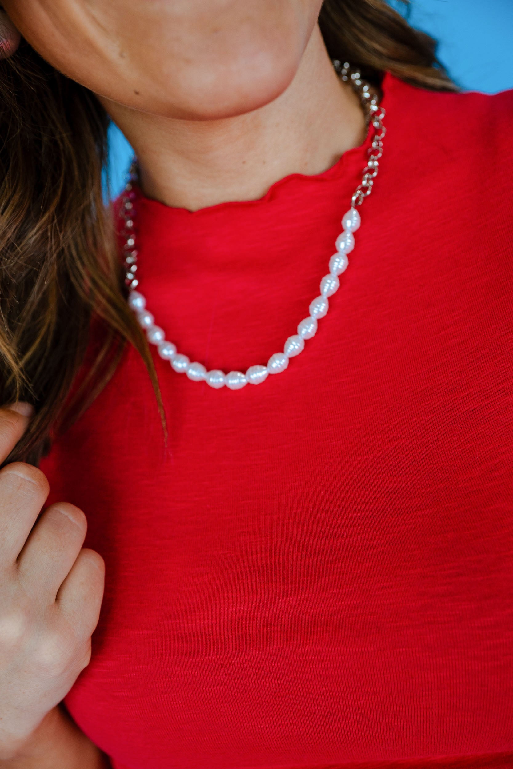[Treasure Jewels] Pearl Pop Silver Necklace