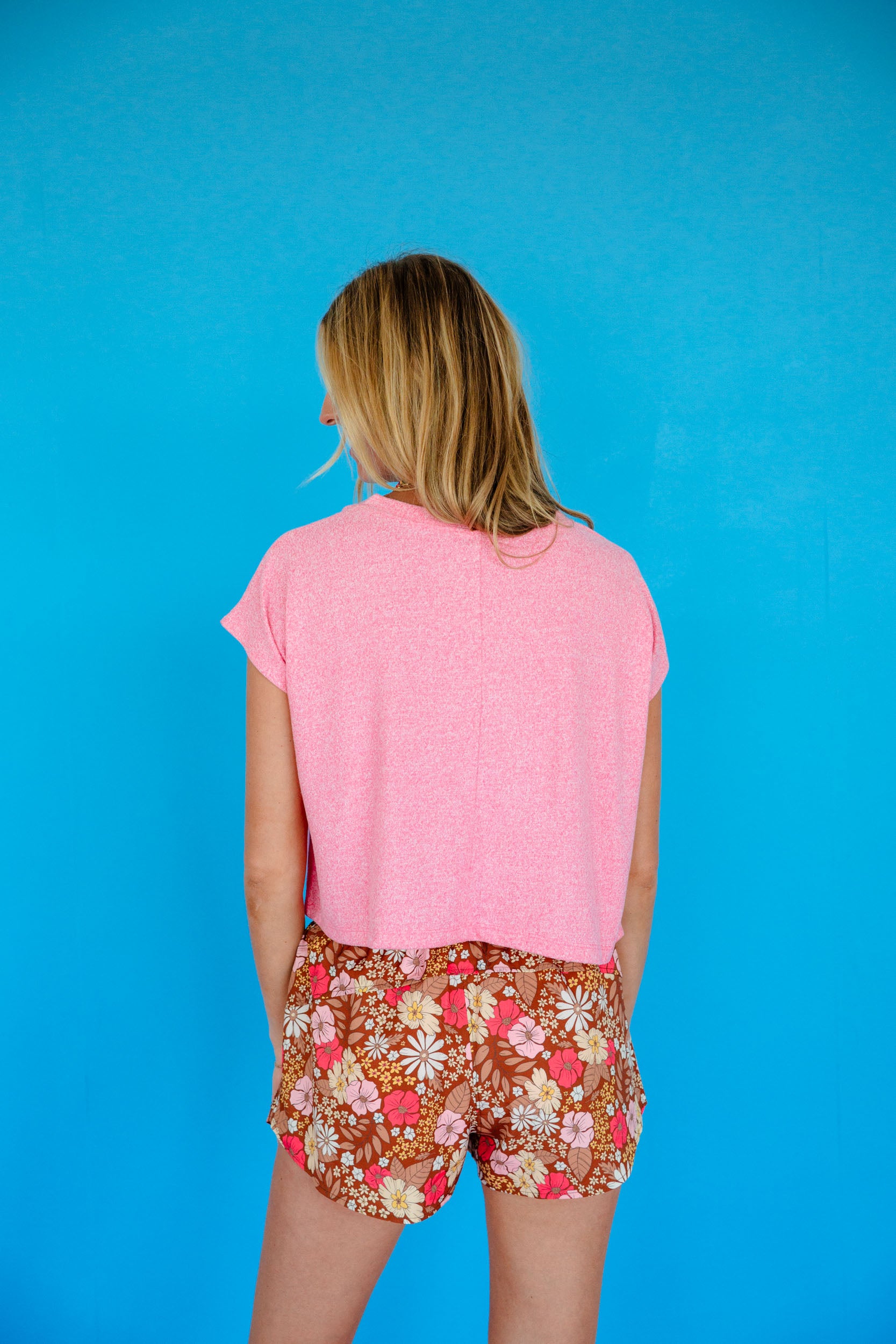 Jenni Super Soft V-Neck Tee - Warm Pink