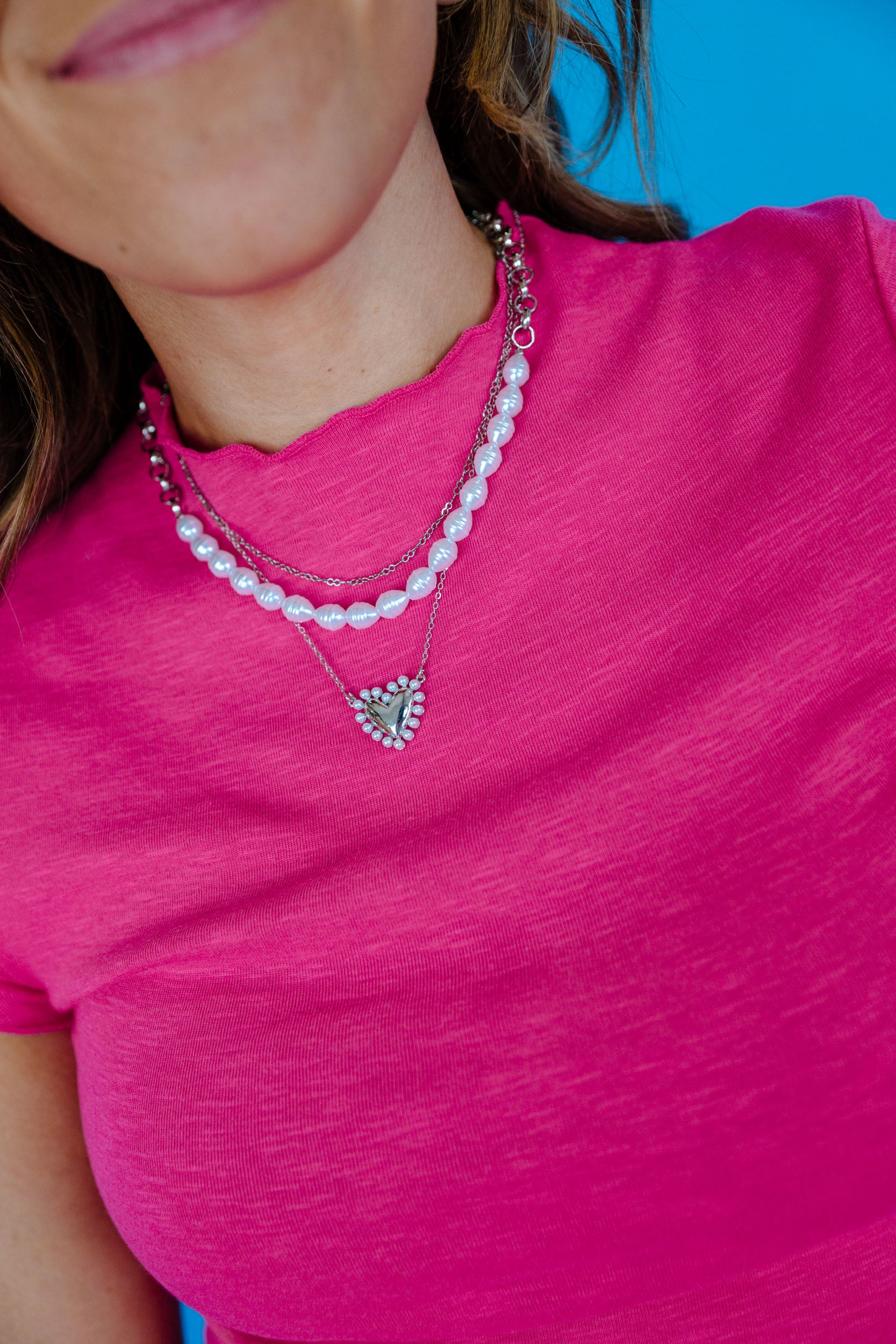 [Treasure Jewels] Cute Love Silver Necklace