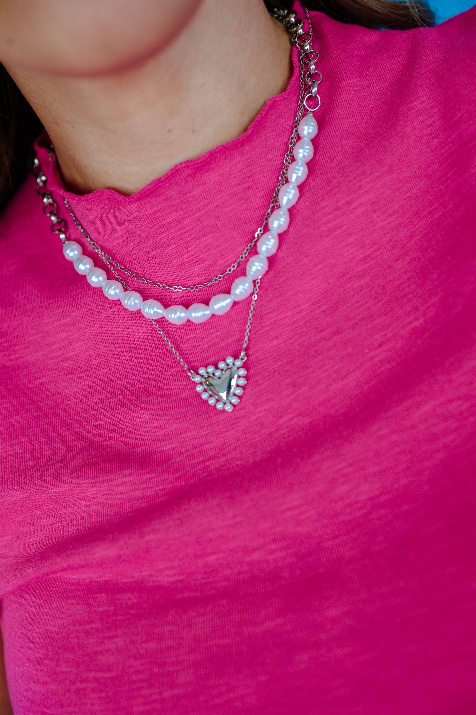[Treasure Jewels] Cute Love Silver Necklace