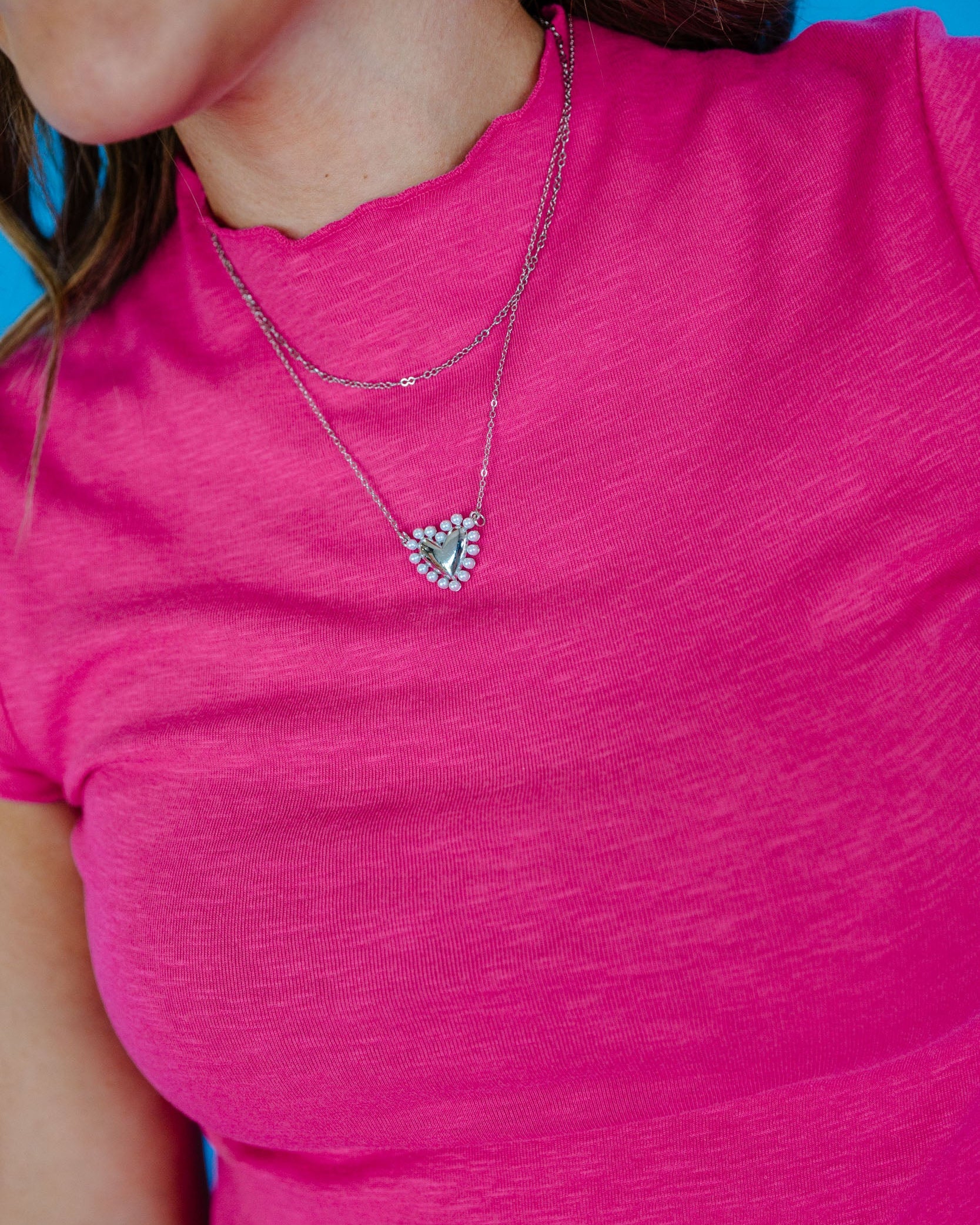 [Treasure Jewels] Cute Love Silver Necklace