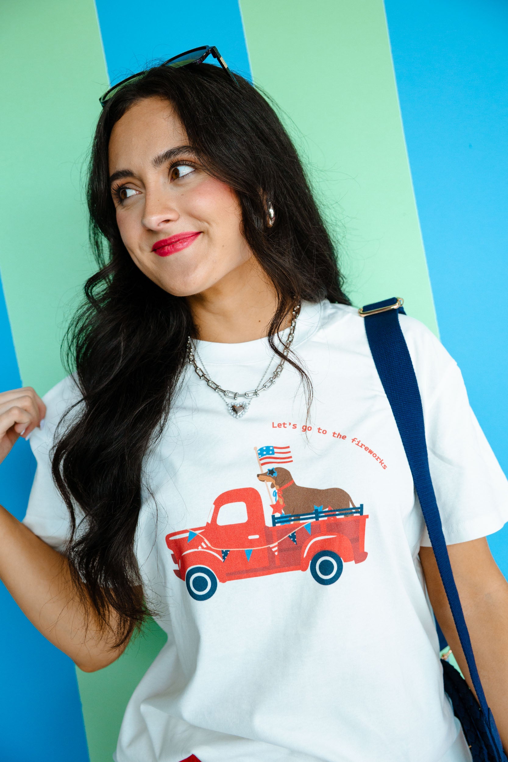 Fireworks and Freedom Tee - White