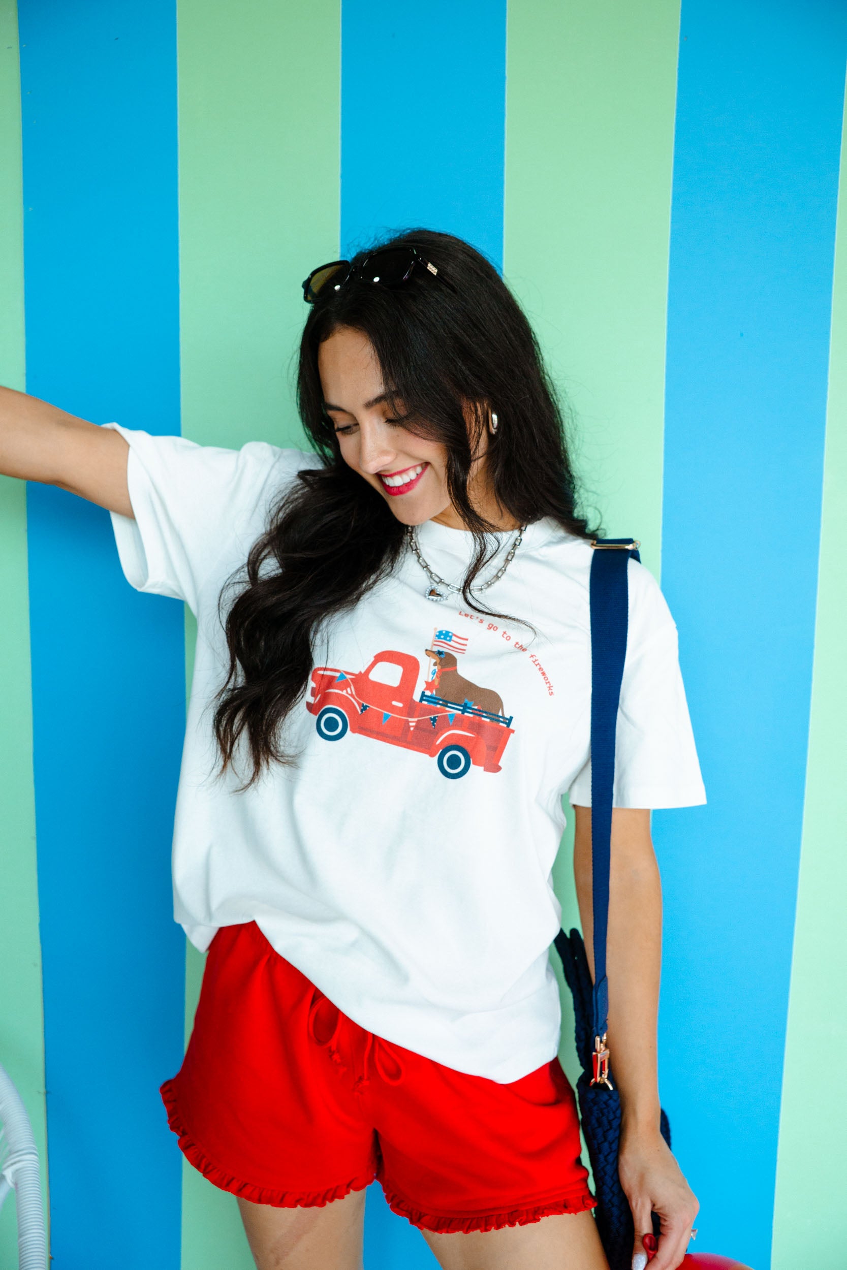 Fireworks and Freedom Tee - White