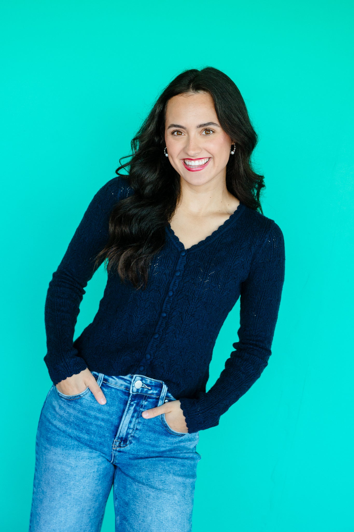 Emma Pointelle Knit Sweater