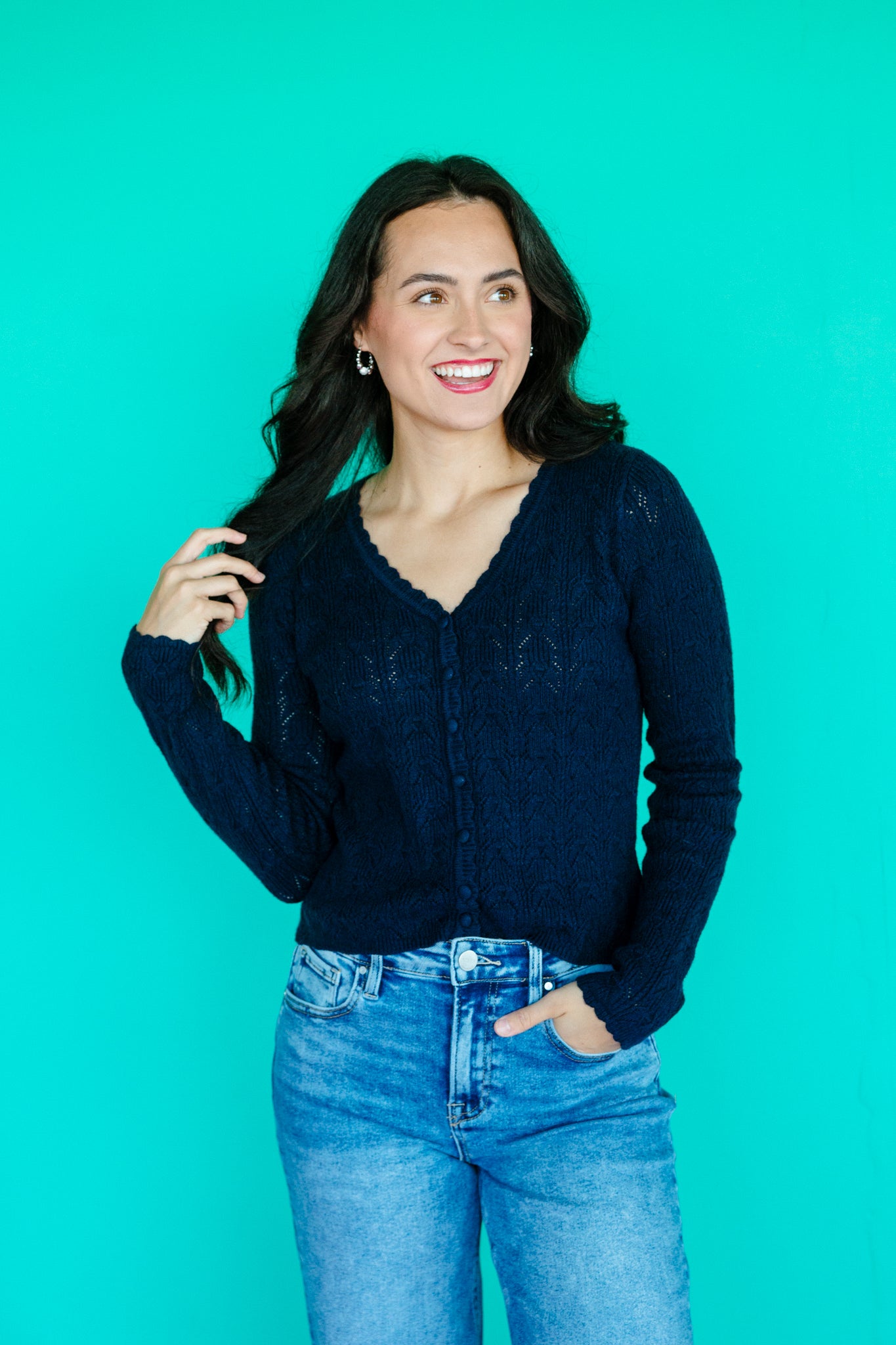 Emma Pointelle Knit Sweater