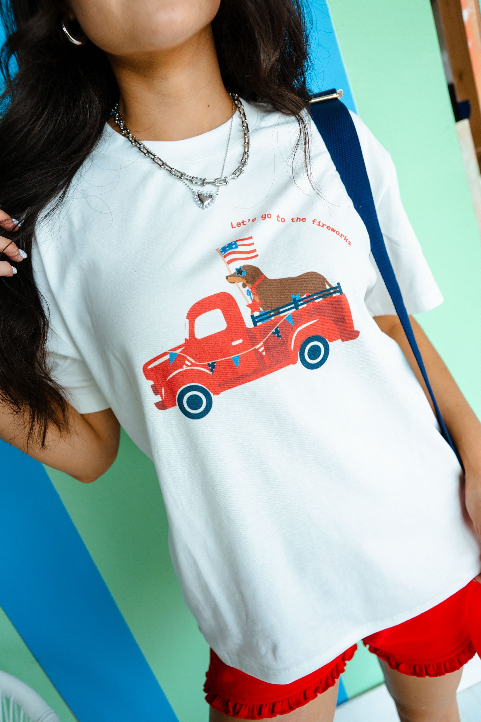 Fireworks and Freedom Tee - White