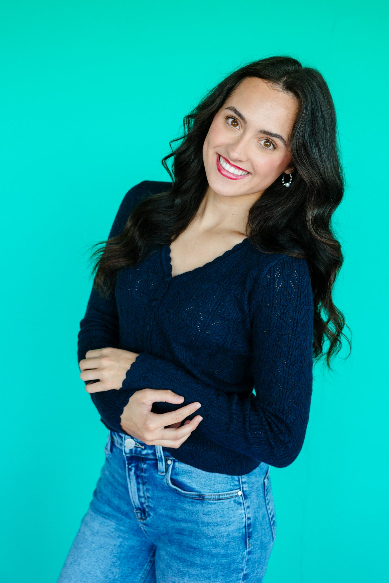 Emma Pointelle Knit Sweater