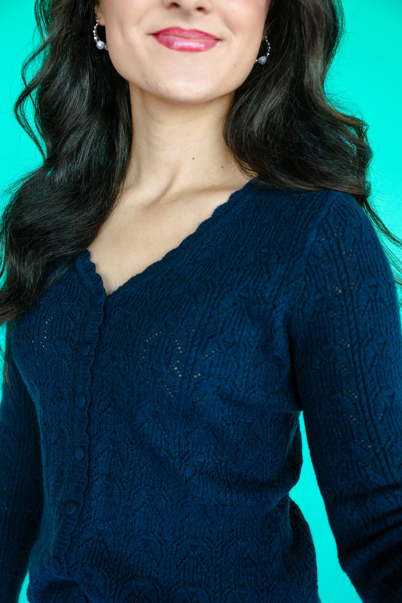 Emma Pointelle Knit Sweater