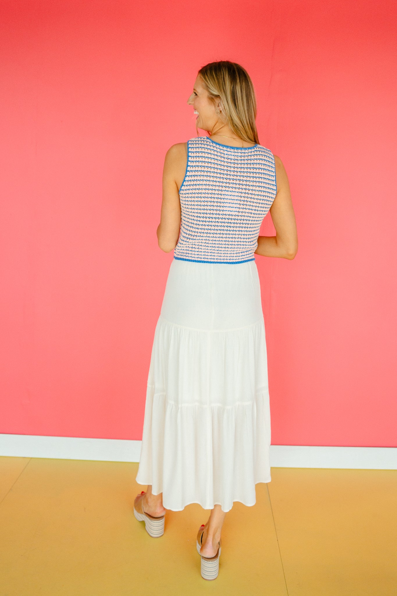 Ashley Tiered Maxi Skirt - Cream