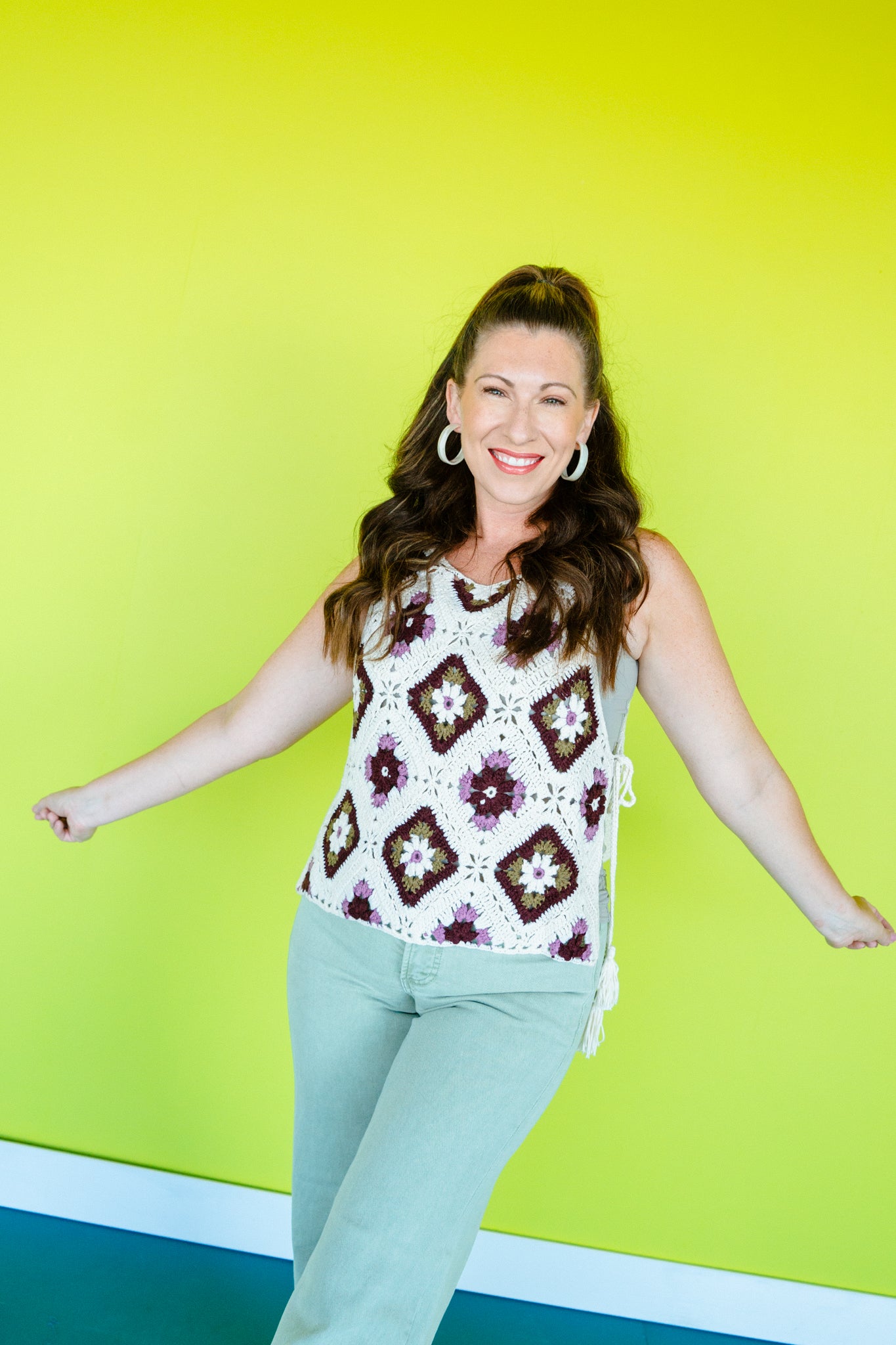 Lorainne Crochet Tassel Vest