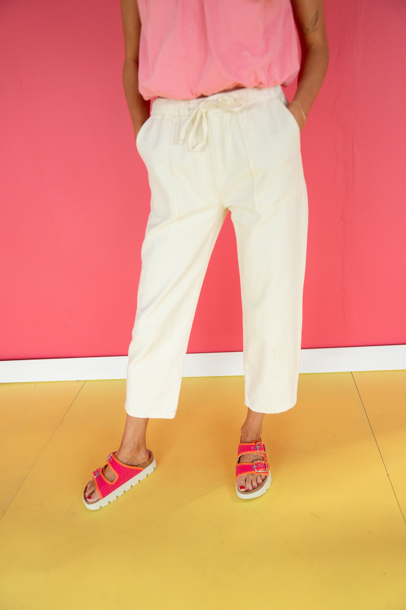 Leighton Drawstring Wide Leg Pants