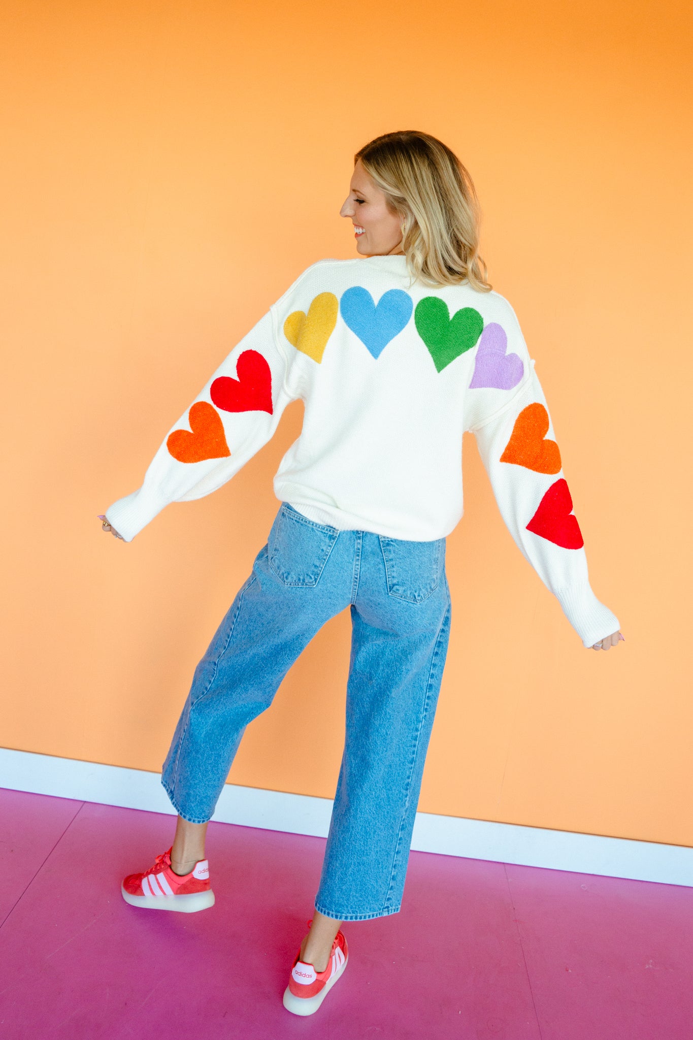 Love Story Heart Sweater - Cream
