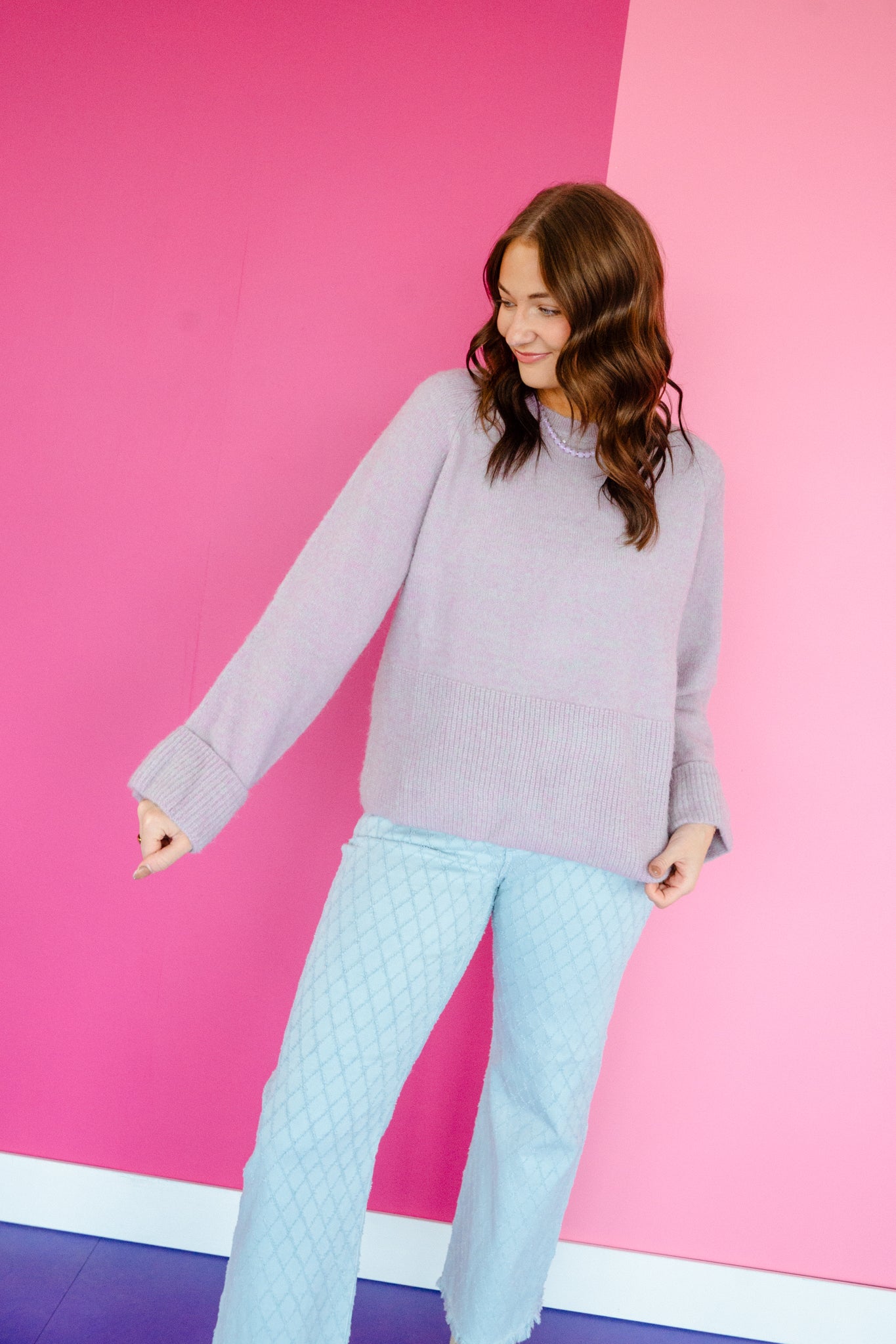 Juneau Sweater - Lavender + Jade